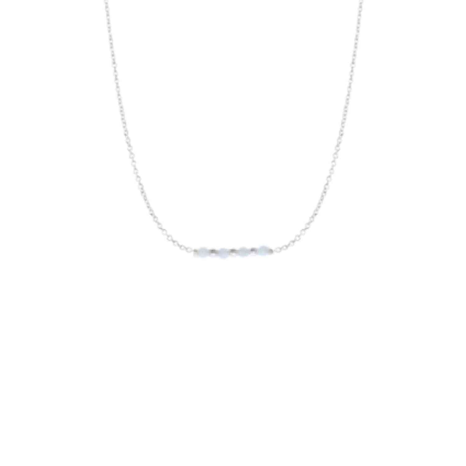 EVELYNE-M 40cm LUNAMOTION | Amazonite Short Sphere - Necklace - Silver