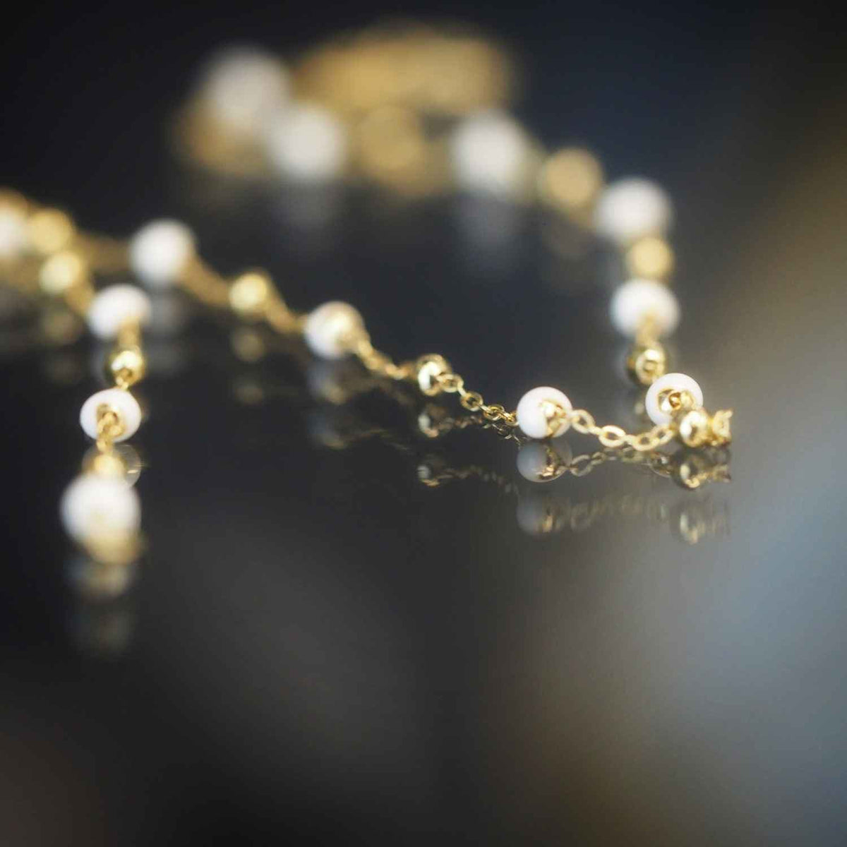 EVELYNE-M LUNAMOTION | Meteoroids Orbit White Enamel - Bracelet - 18 Karat Gold