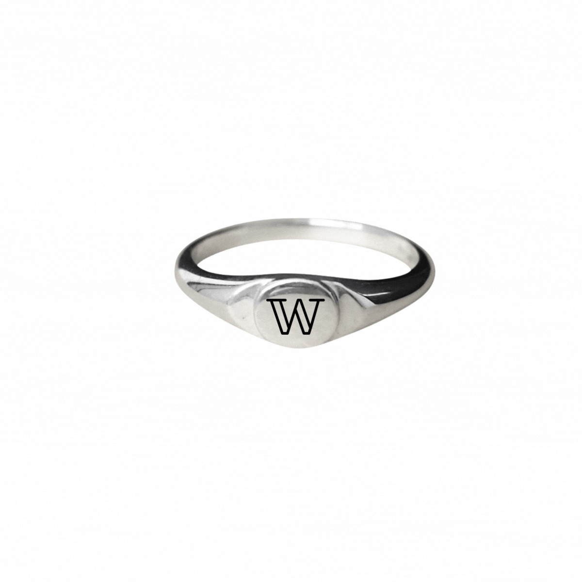EVELYNE-M LUNAMOTION | Moon Signet - Ring - Silver + ENGRAVING