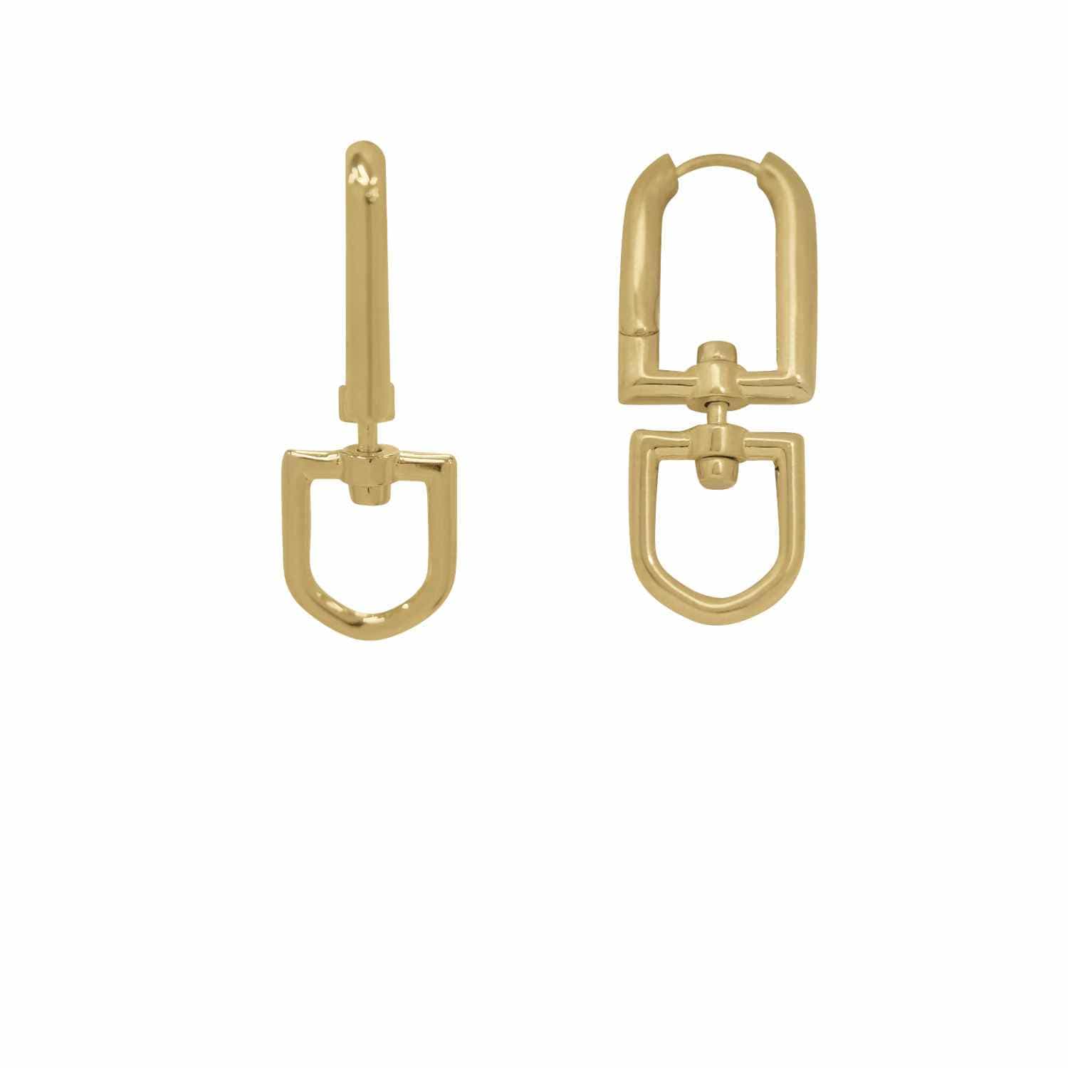 EVELYNE-M METROPOLIS | Connection - Creole Hoop Earring - Gold
