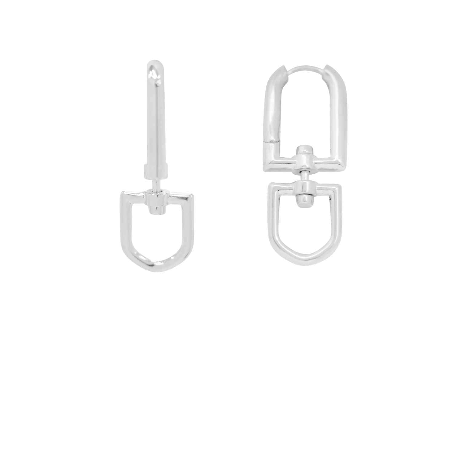 EVELYNE-M METROPOLIS | Connection - Creole Hoop Earring - Silver