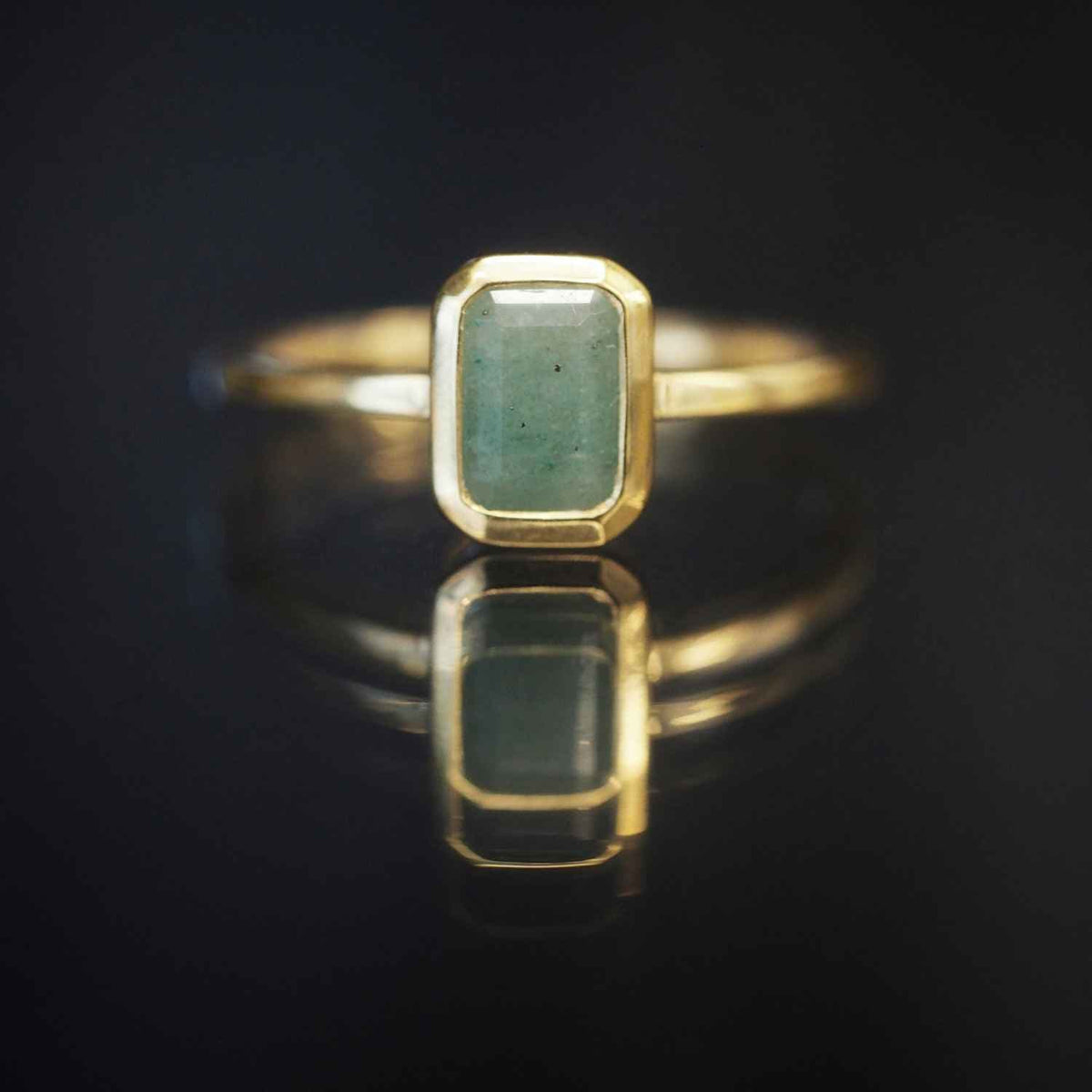 EVELYNE-M METROPOLIS | Octagon Aventurin - Ring - Gold