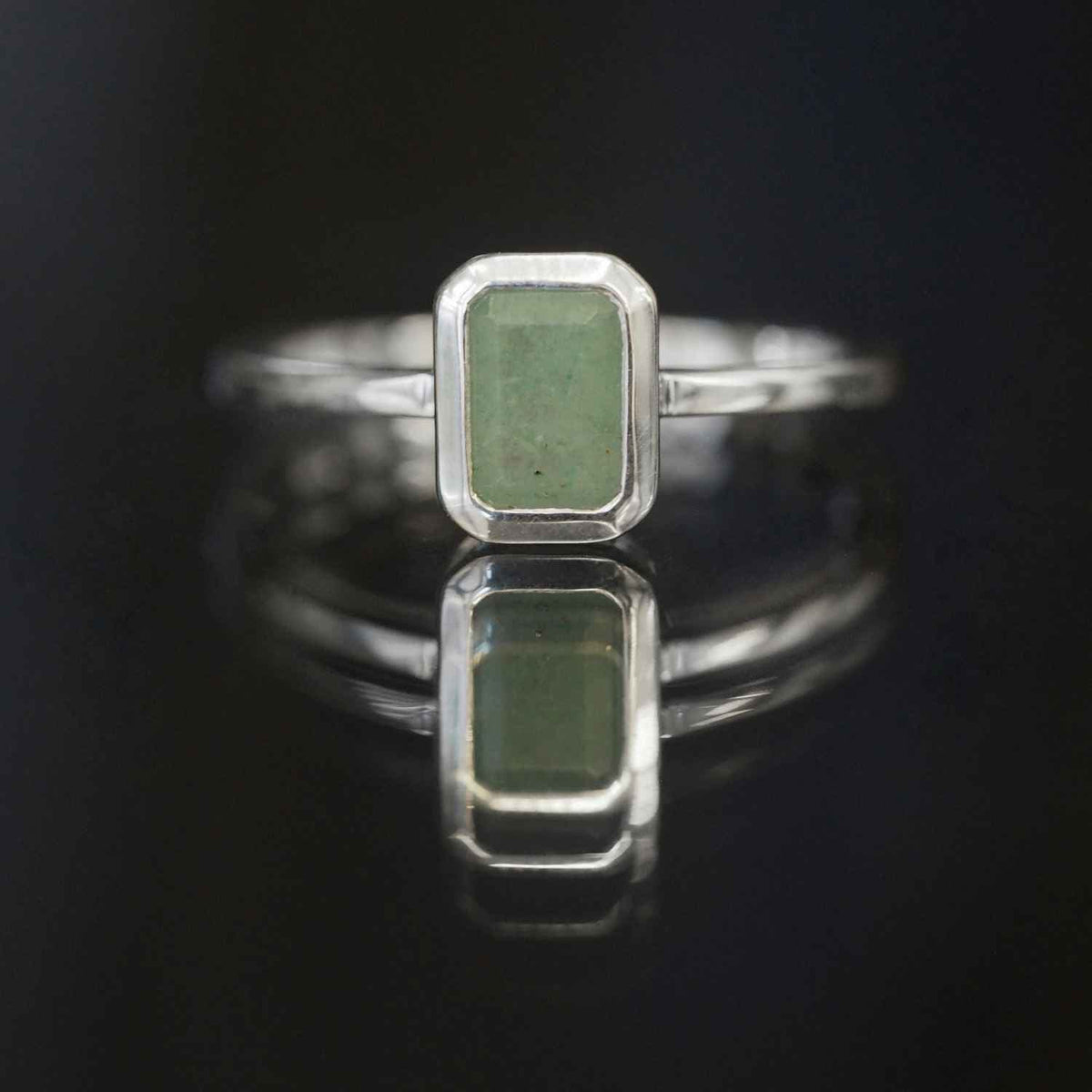 EVELYNE-M METROPOLIS | Octagon Aventurin - Ring - Silver