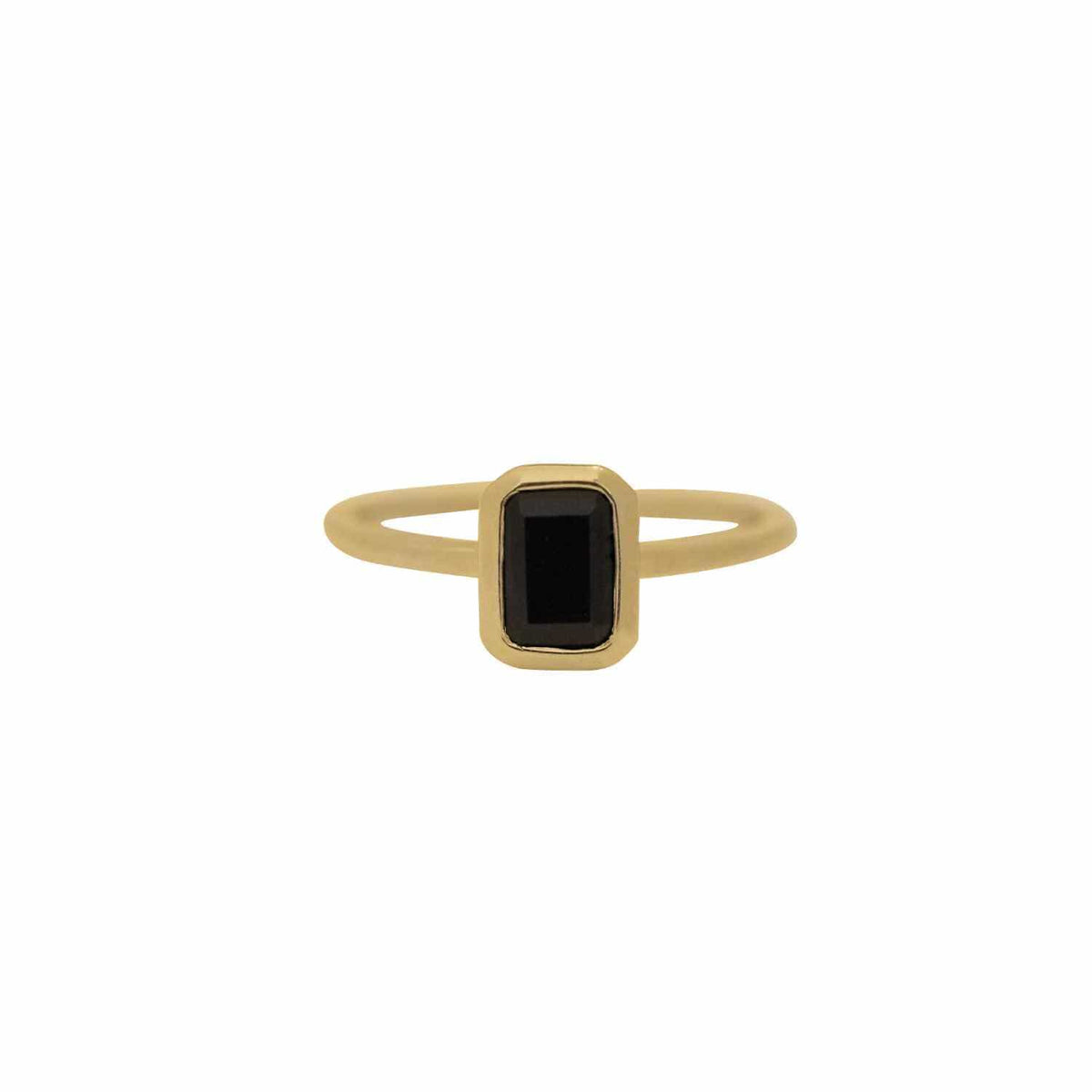 EVELYNE-M METROPOLIS | Octagon Black Onyx - Ring - Gold