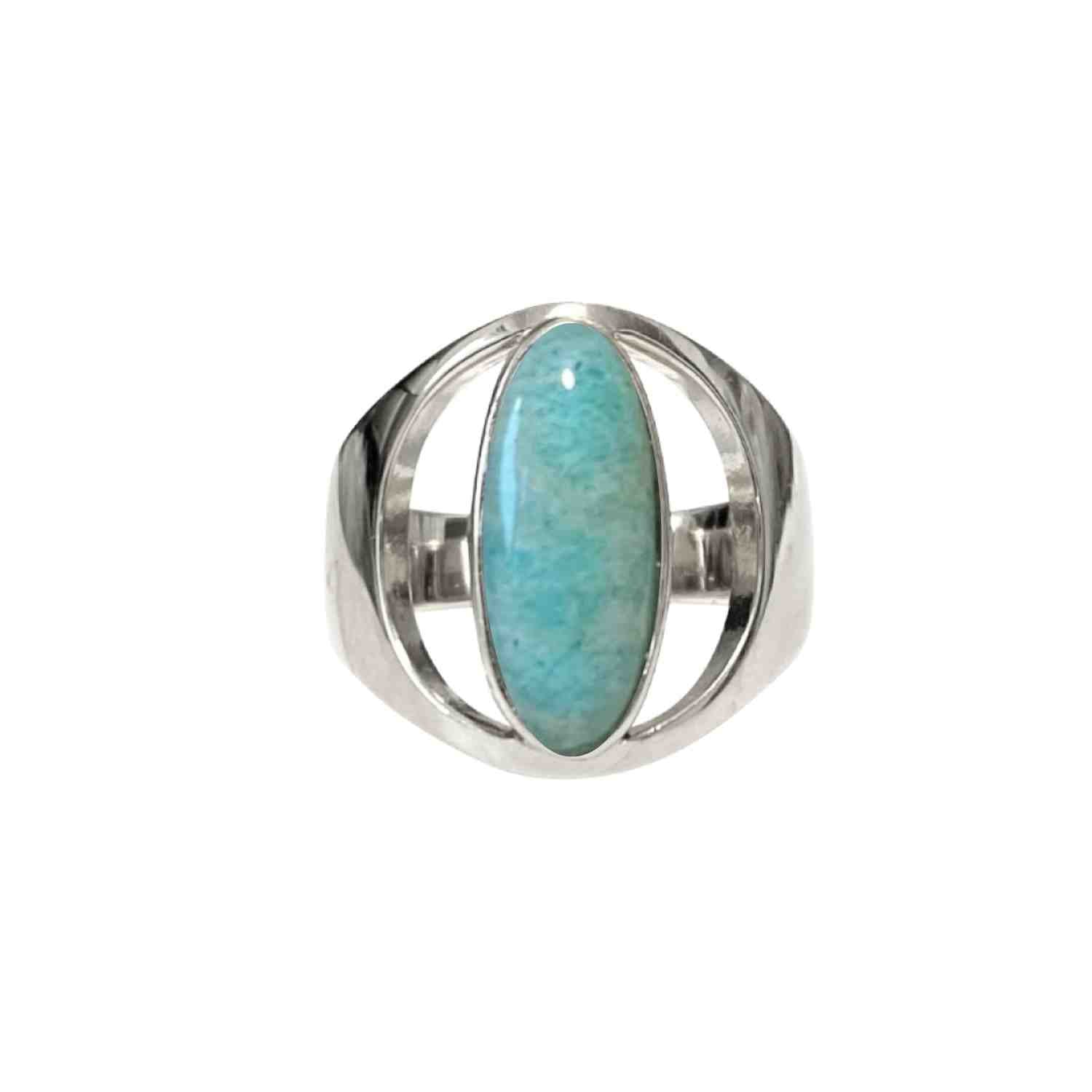 EVELYNE-M ONEIRO | Amazonite Inception - Ring - Silver