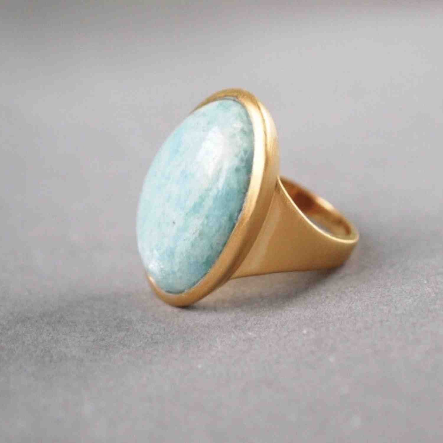 EVELYNE-M ONEIRO | Amazonite - Ring - Gold