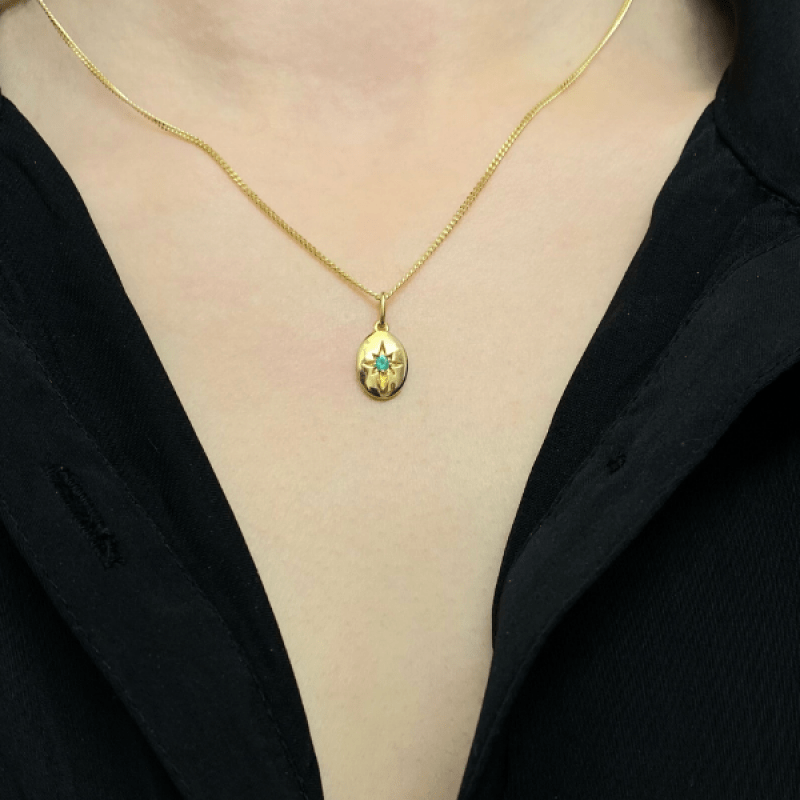 EVELYNE-M ONEIRO | Polarstar Emerald - Pendant - 18 Karat Gold