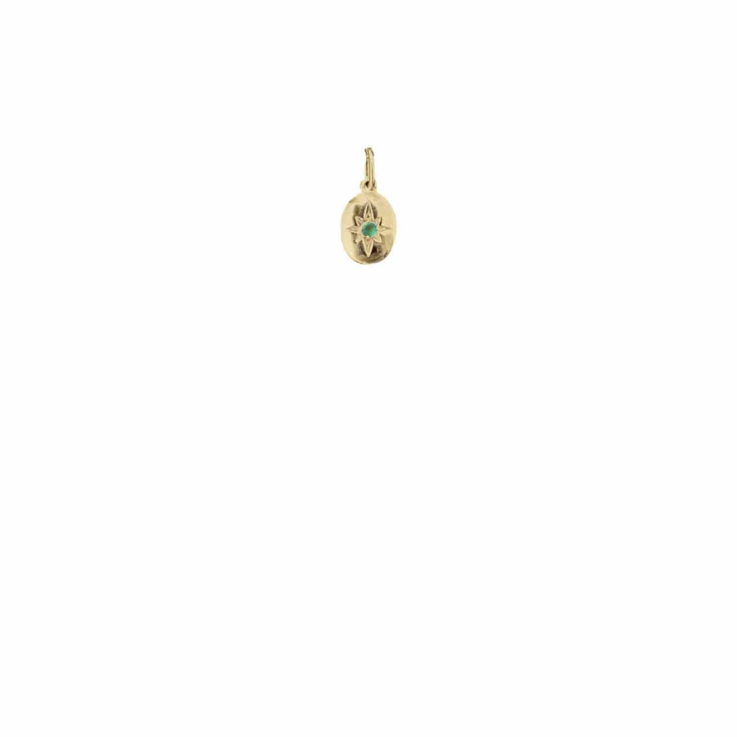 EVELYNE-M ONEIRO | Polarstar Emerald - Pendant - 18 Karat Gold