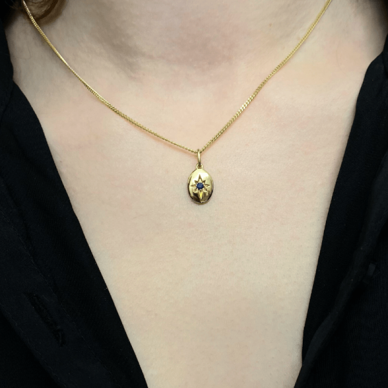 EVELYNE-M ONEIRO | Polarstar Sapphire - Pendant - 18 Karat Gold