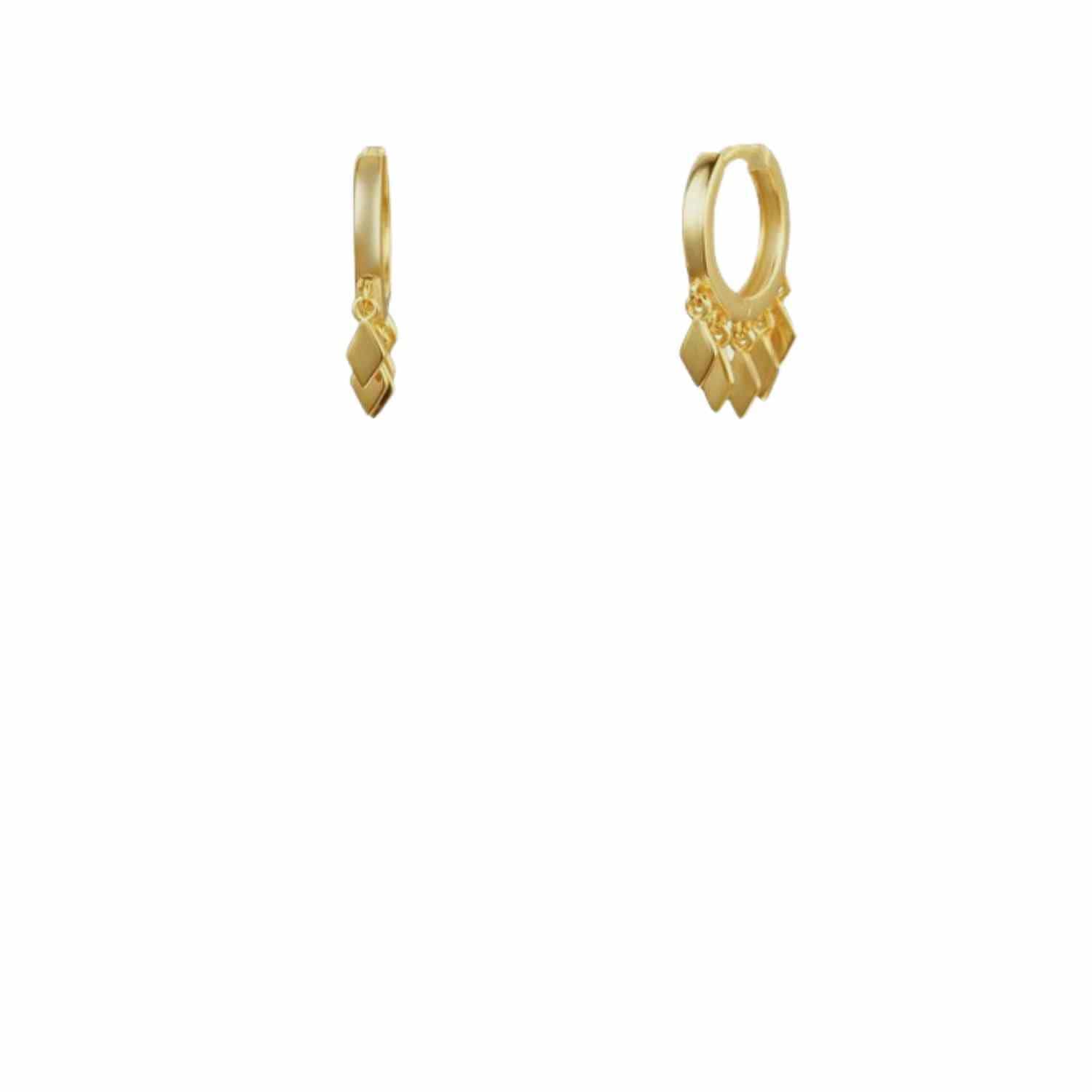 EVELYNE-M OPALIA | Rhombique - Huggie Creole - Gold