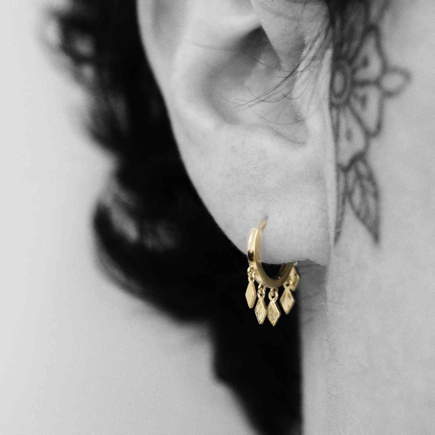 EVELYNE-M OPALIA | Rhombique - Huggie Creole - Gold