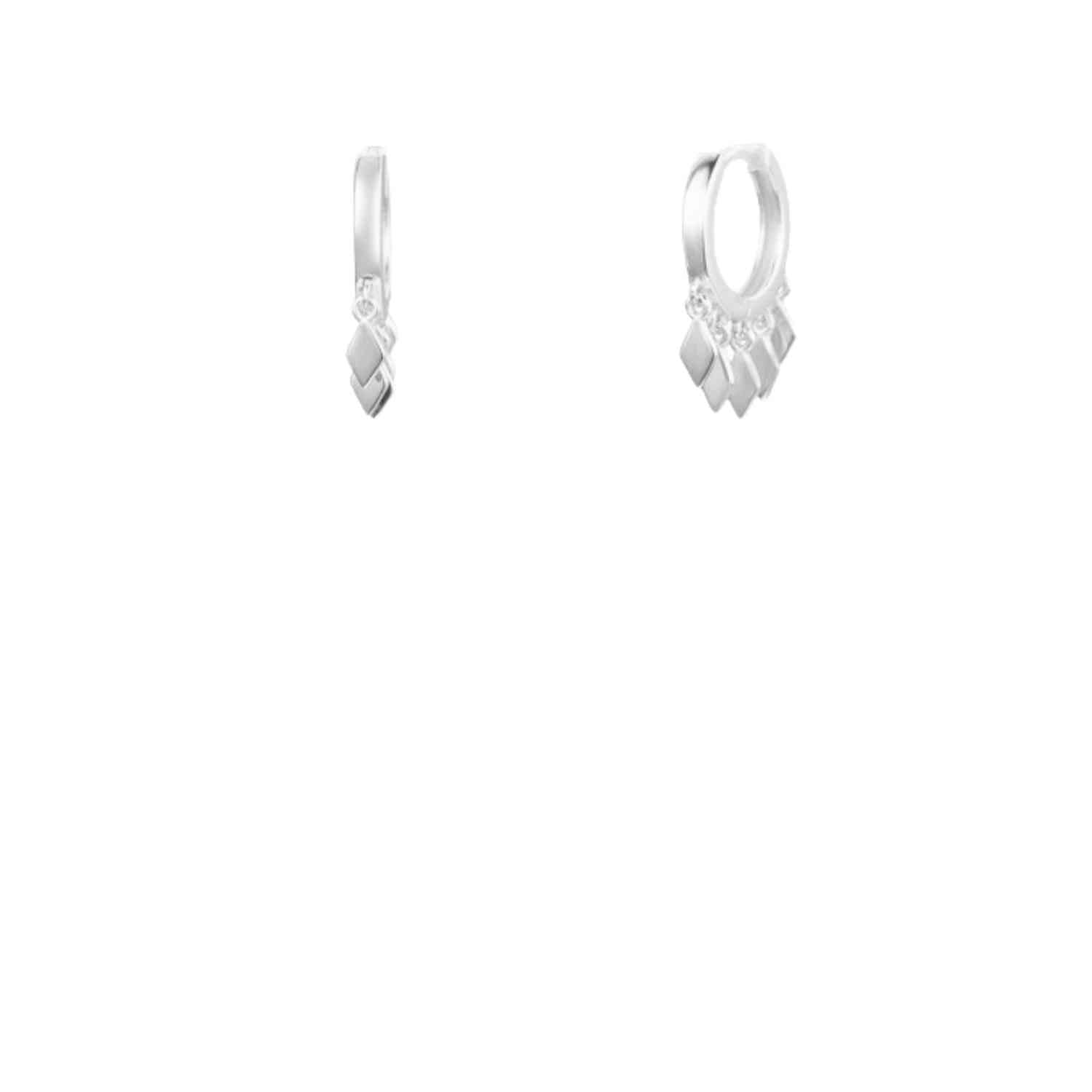 EVELYNE-M OPALIA | Rhombique - Huggie Creole - Silver