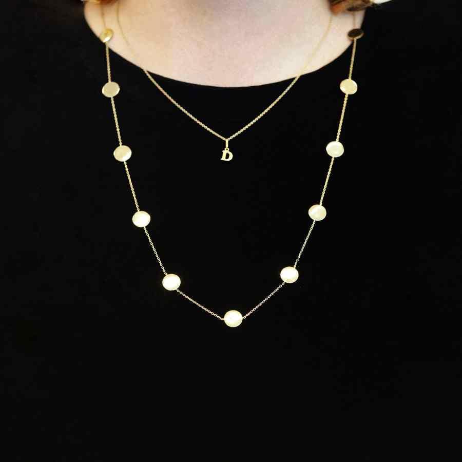 EVELYNE-M 75-80cm PAILLETTE | Dancing - Collier - Gold