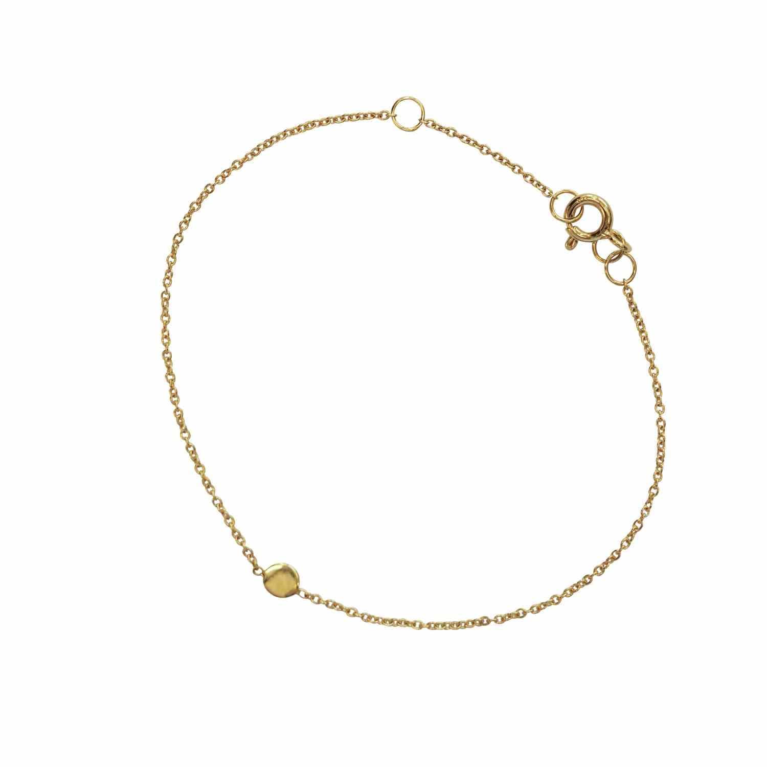 EVELYNE-M 16+18cm PAILLETTE | One - Bracelet - 18 Karat Gold