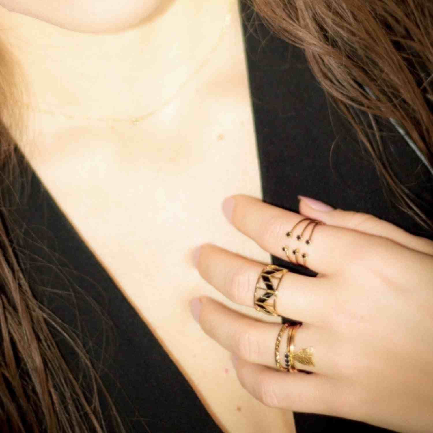 EVELYNE-M PANTHERA | Black Onyx - Ring - 18 Karat Gold