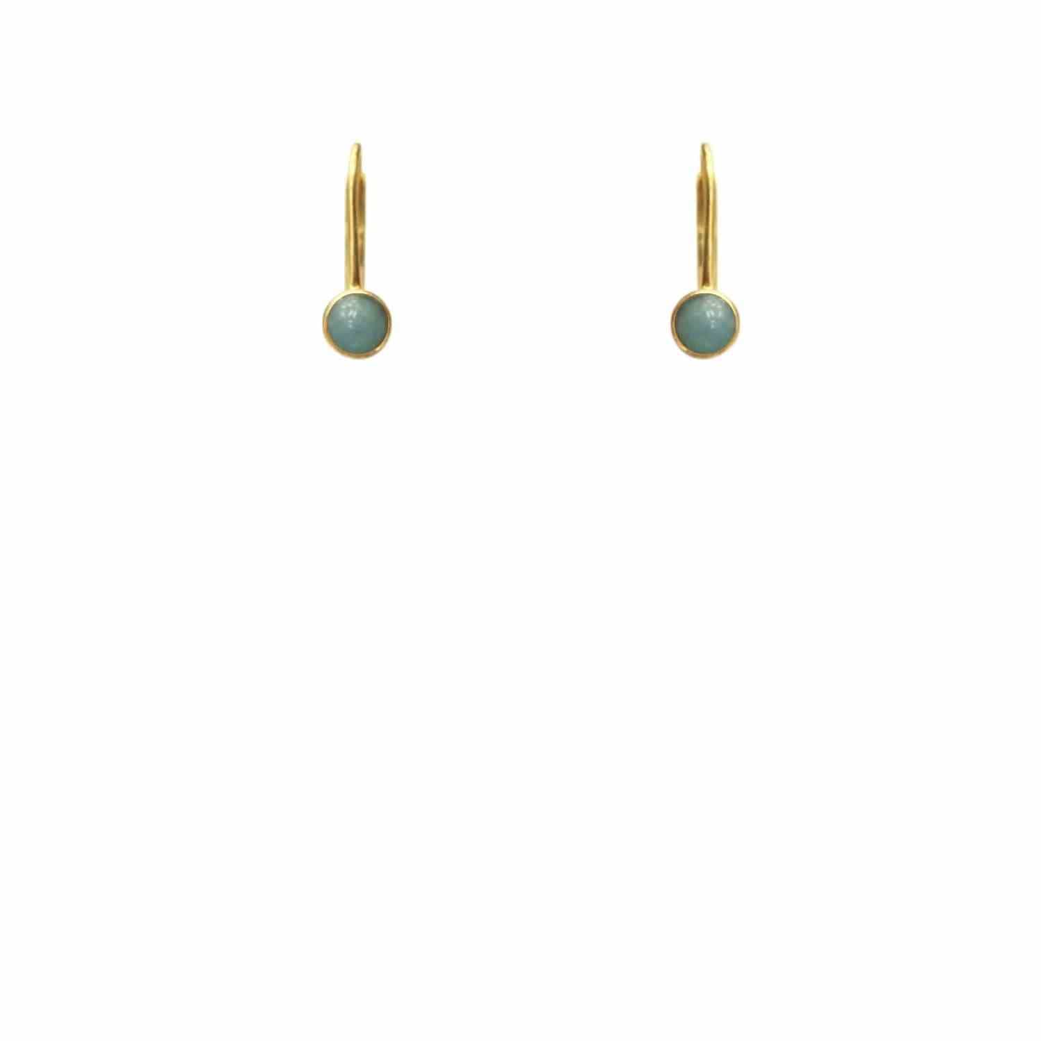 EVELYNE-M PETIT POINT | Amazonite - Brisur Earring - Gold