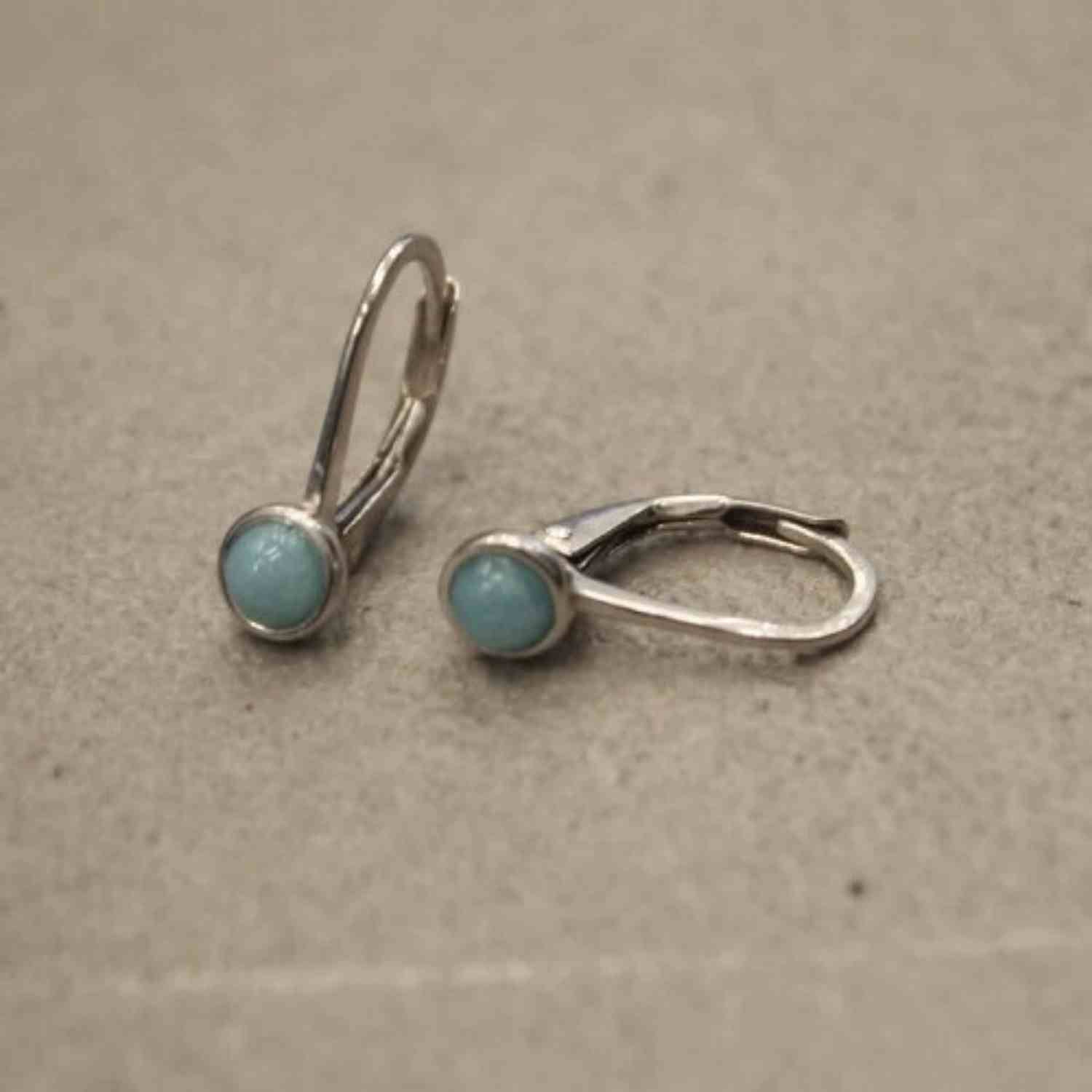 EVELYNE-M PETIT POINT | Amazonite - Brisur Earring - Silver