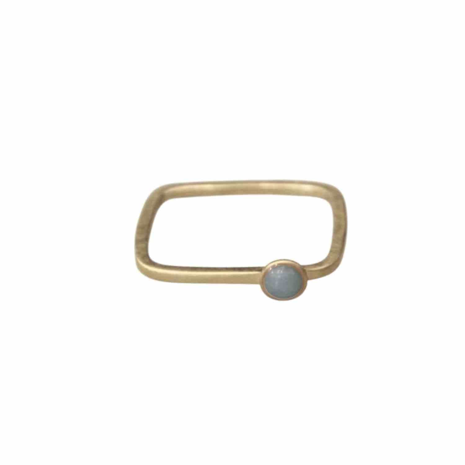 EVELYNE-M PETIT POINT | Amazonite Rectangular - Ring - Gold