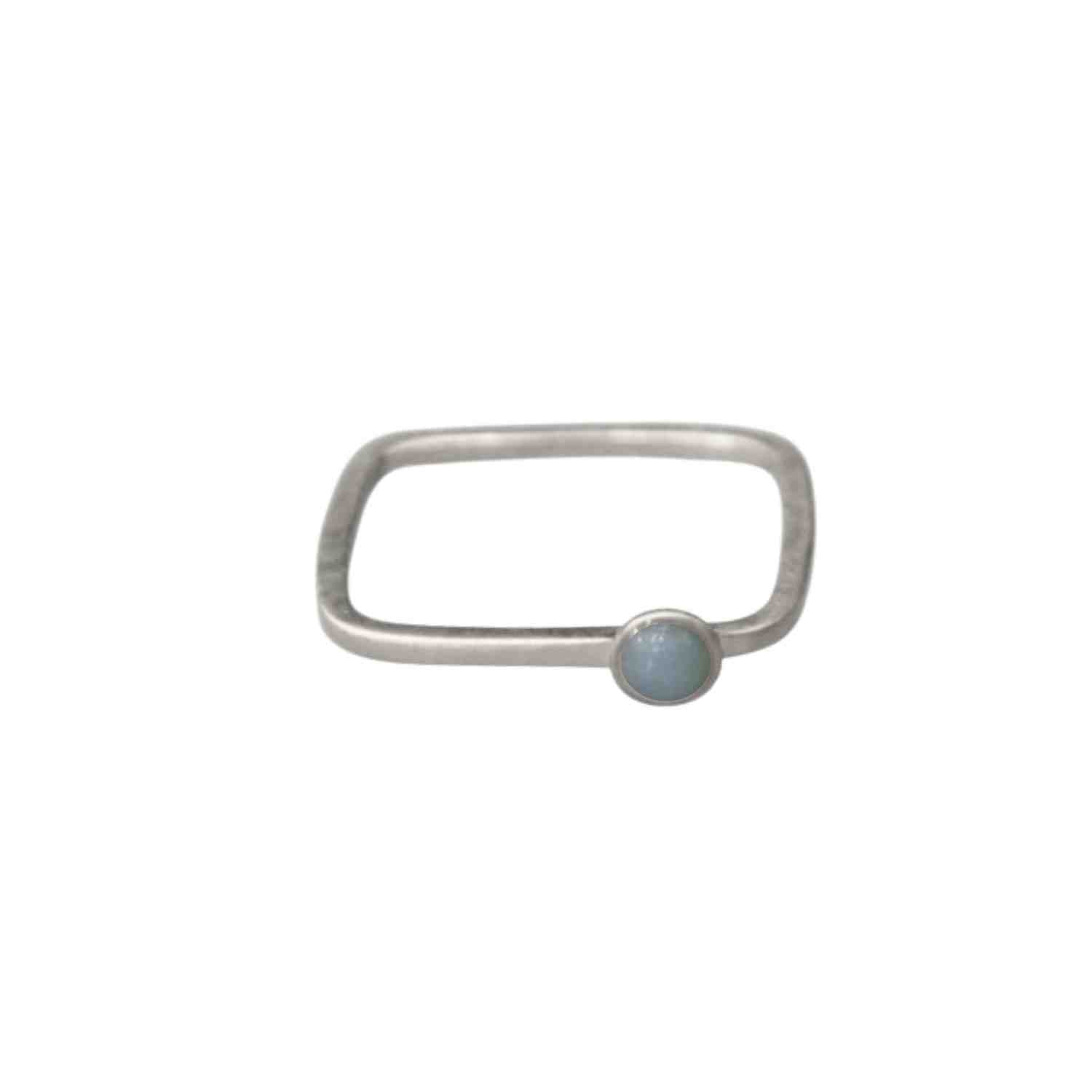 EVELYNE-M PETIT POINT | Amazonite Rectangular - Ring - Silver