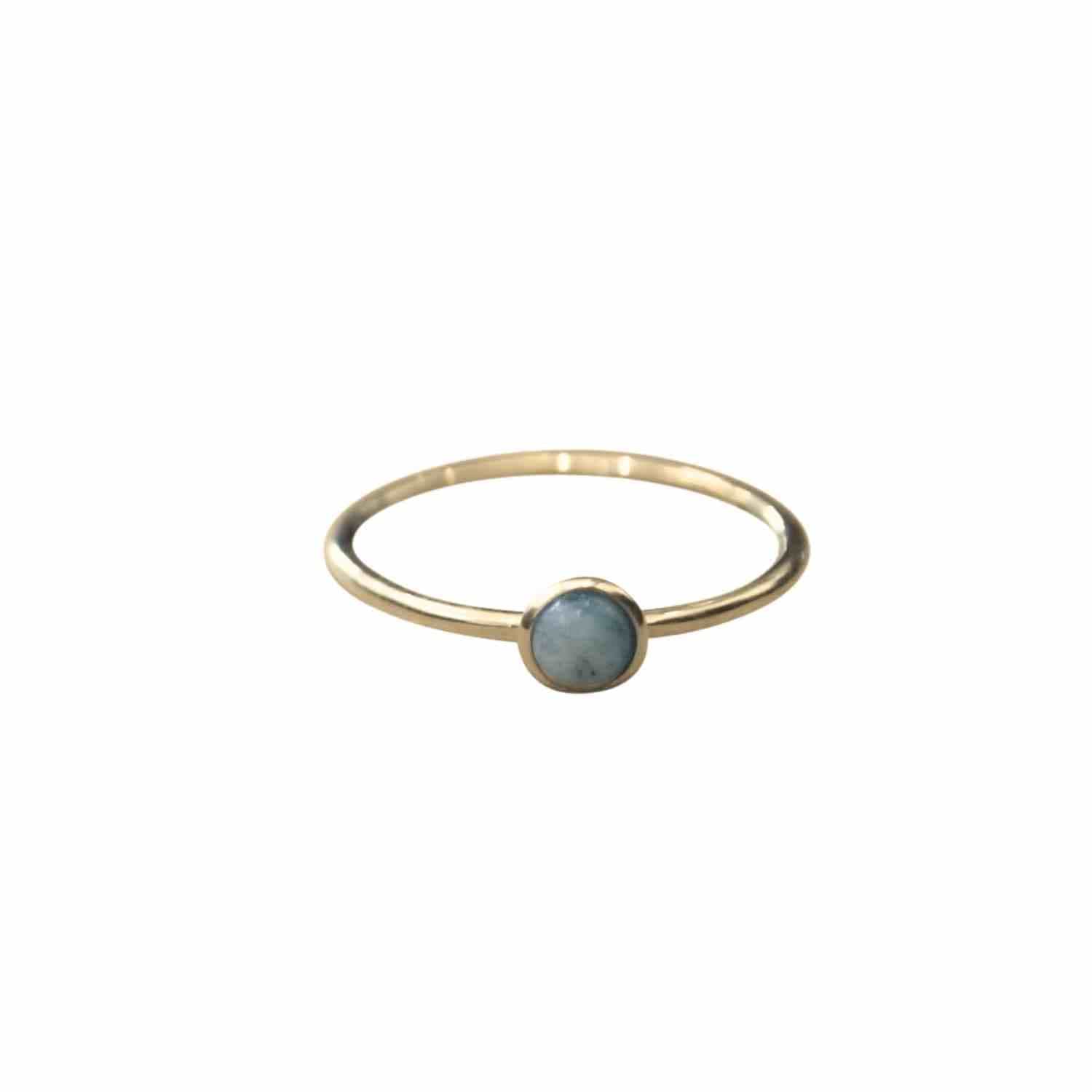 EVELYNE-M PETIT POINT | Amazonite - Ring - Gold