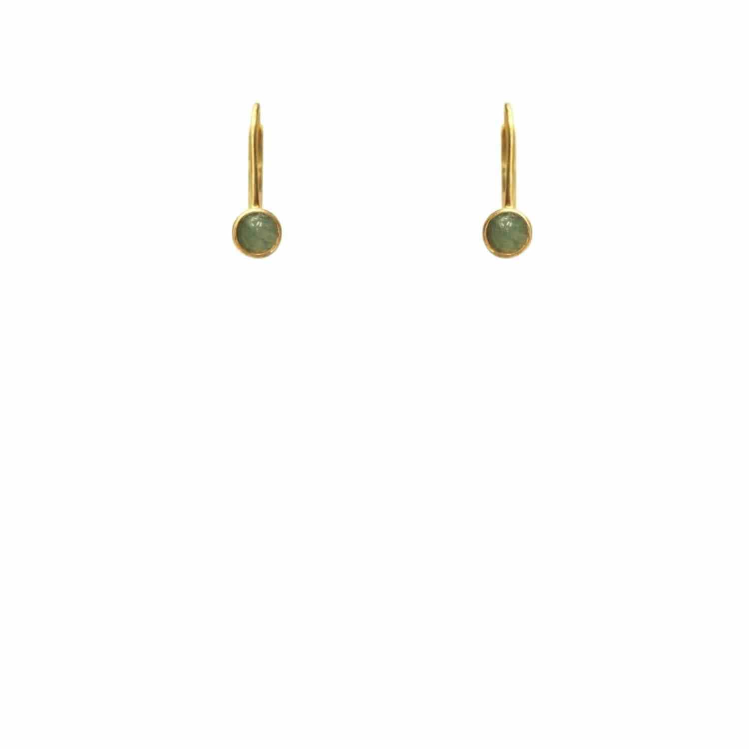 EVELYNE-M PETIT POINT | Aventurin - Brisur Earring - Gold