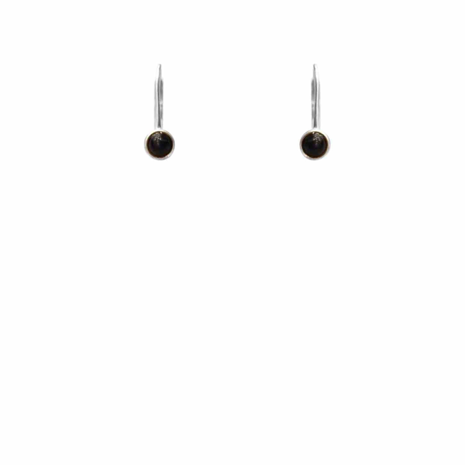 EVELYNE-M PETIT POINT | Black Onyx - Brisur Earring - Silver