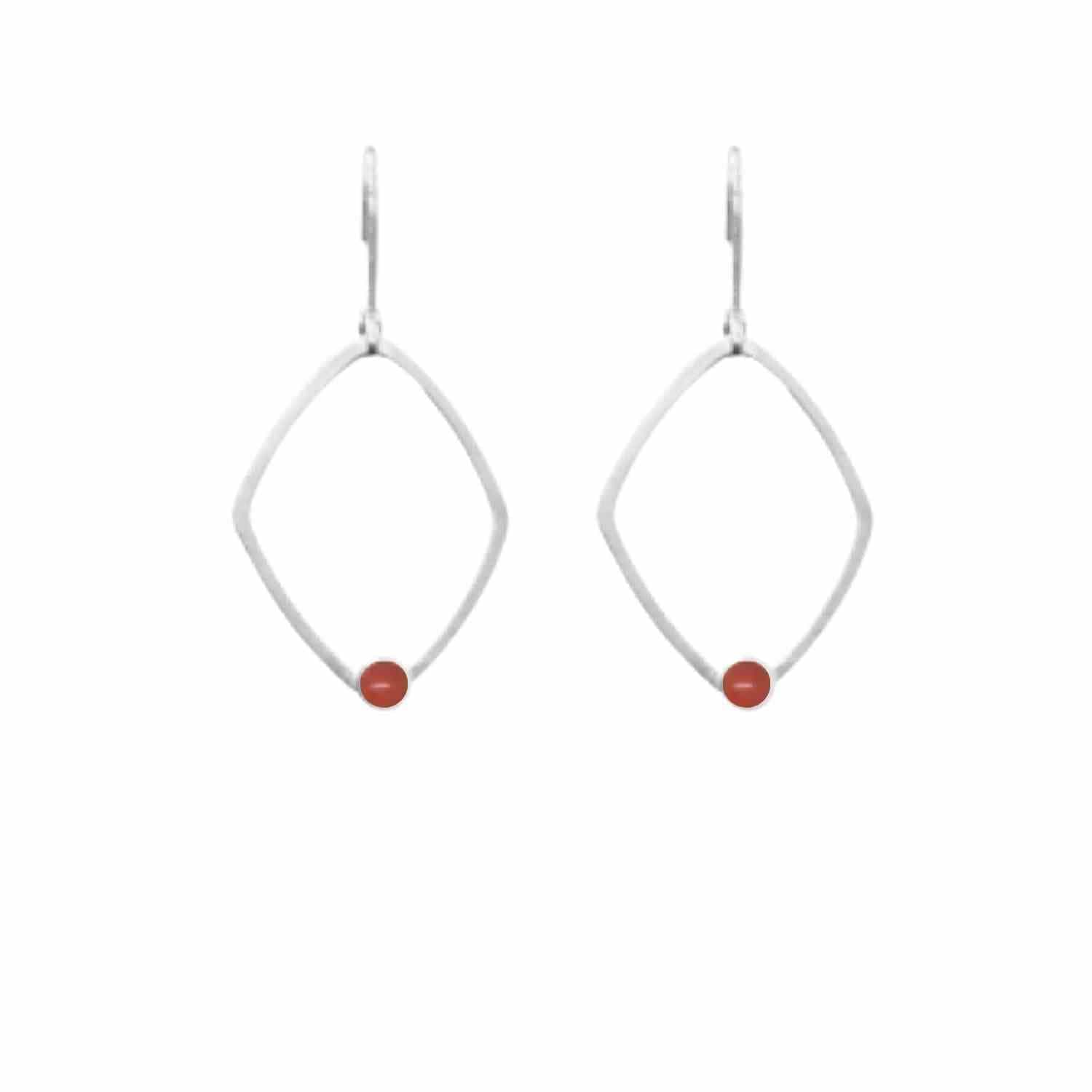 EVELYNE-M PETIT POINT | Coral Rhombus - Brisur Earring - Silver