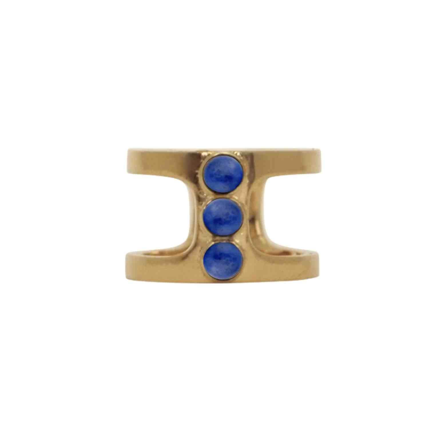 EVELYNE-M PETIT POINT | Denim Lapislazuli Orion - Ring - Gold