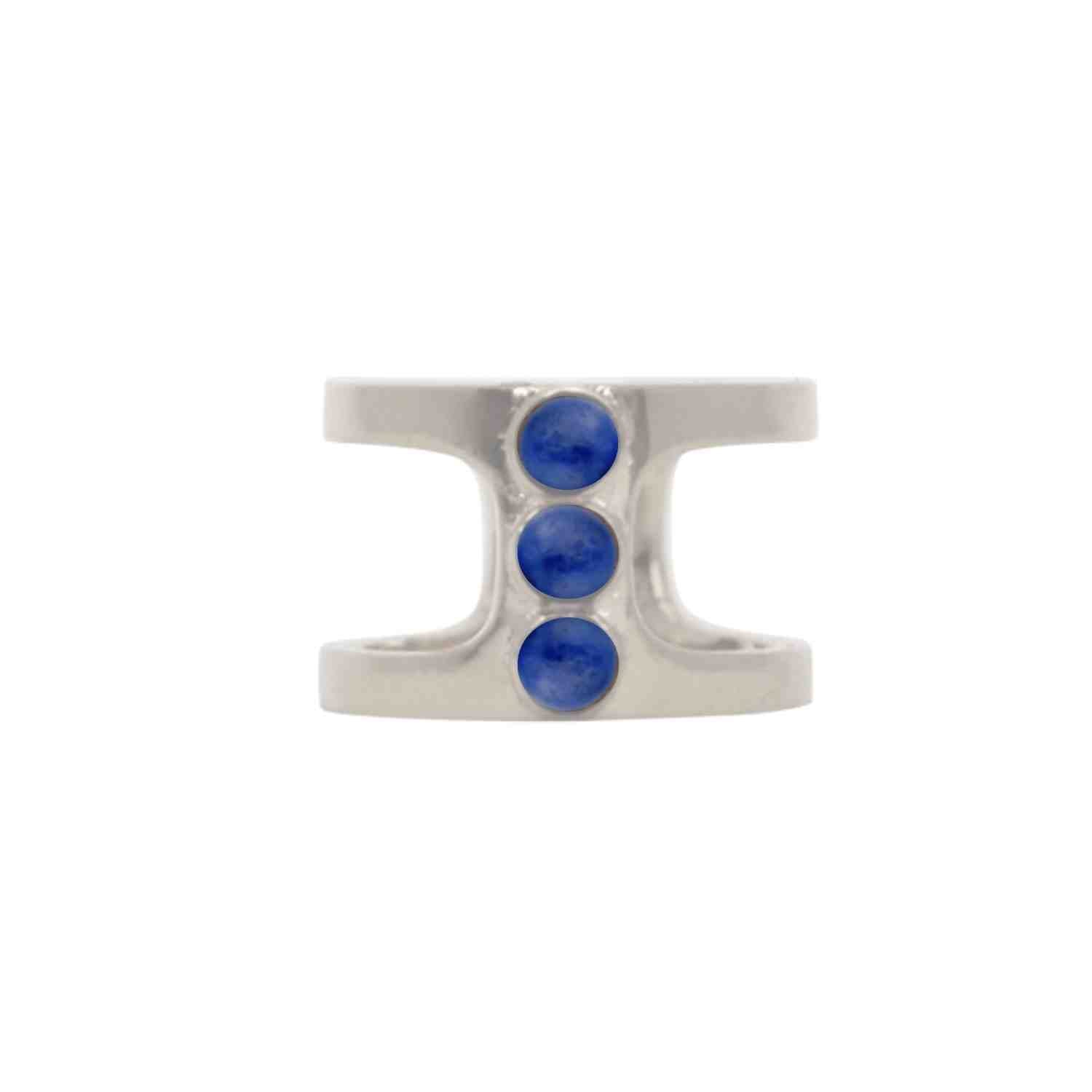 EVELYNE-M PETIT POINT | Denim Lapislazuli Orion - Ring - Silver