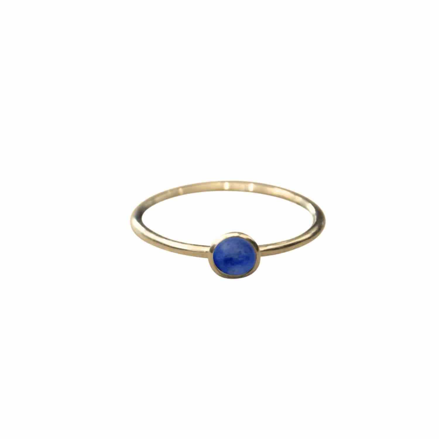 EVELYNE-M PETIT POINT | Denim Lapislazuli - Ring - Gold