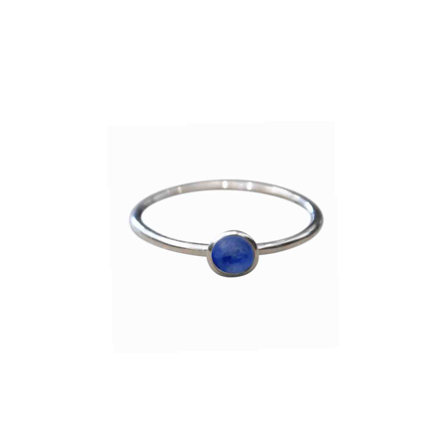 EVELYNE-M PETIT POINT | Denim Lapislazuli - Ring - Silver