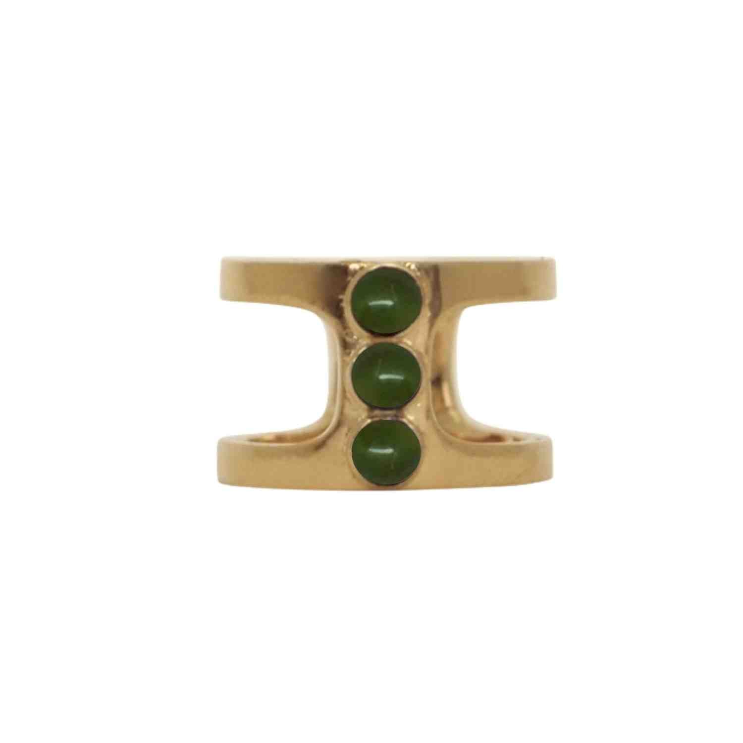 EVELYNE-M PETIT POINT | Green Jade Orion - Ring - Gold