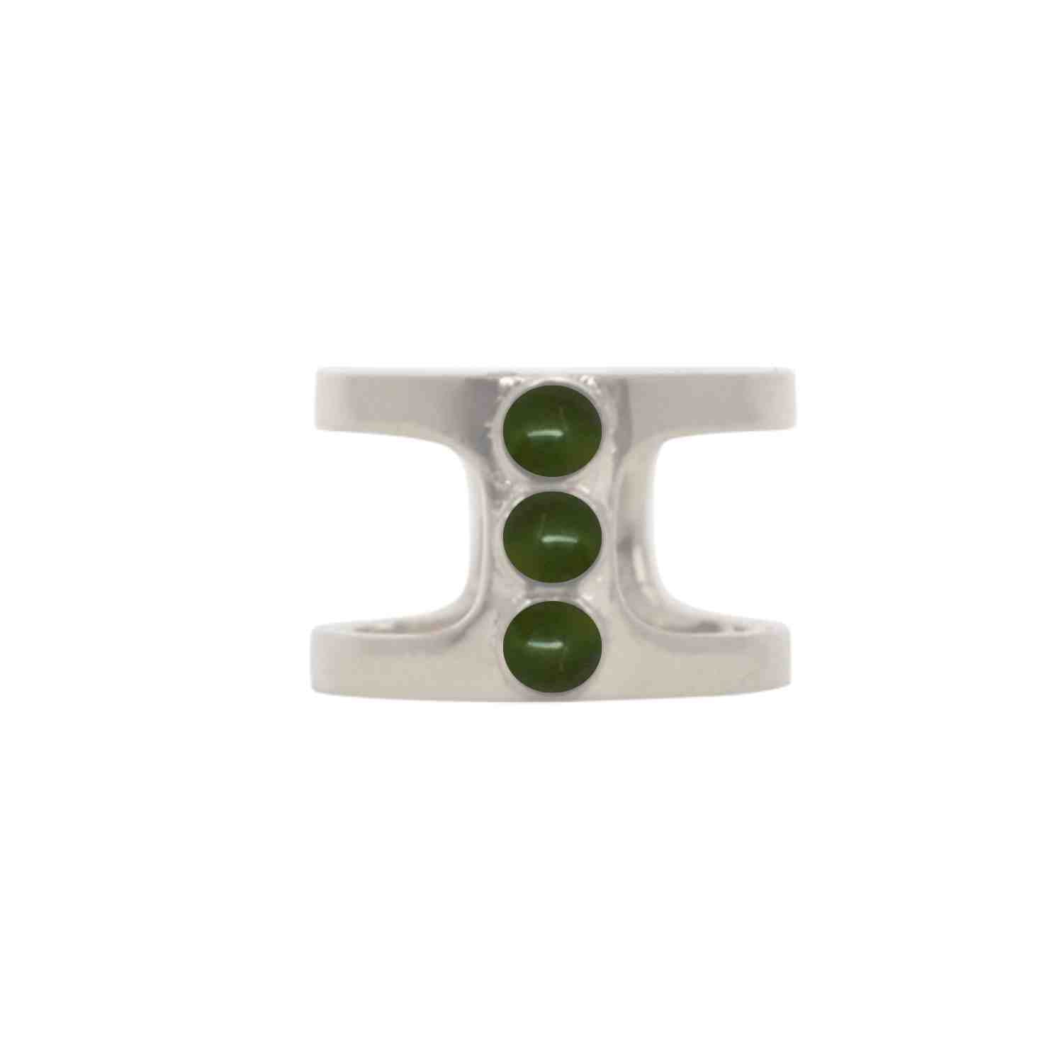 EVELYNE-M PETIT POINT | Green Jade Orion - Ring - Silver