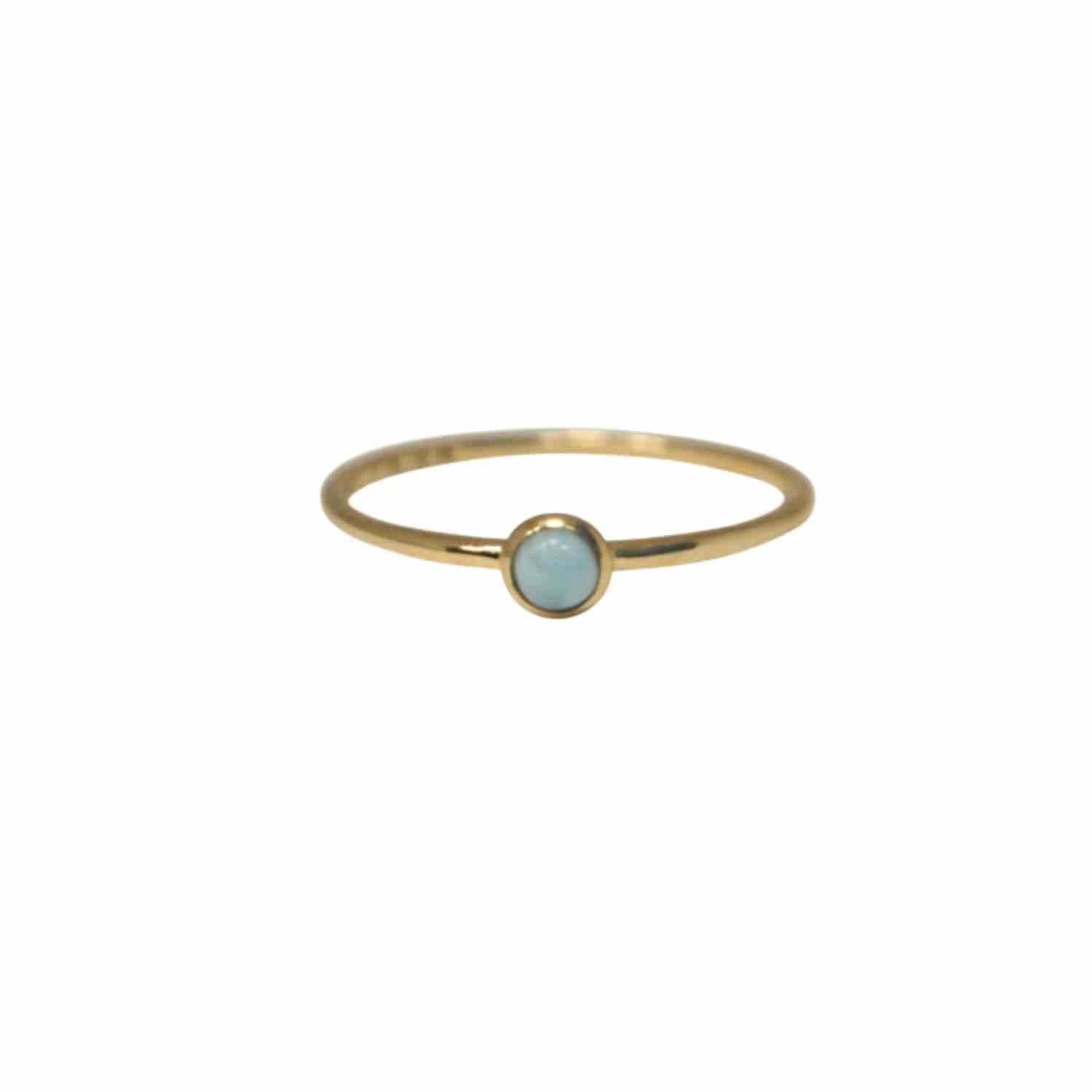 EVELYNE-M PETIT POINT | Larimar Petit - Ring - 18 Karat Gold