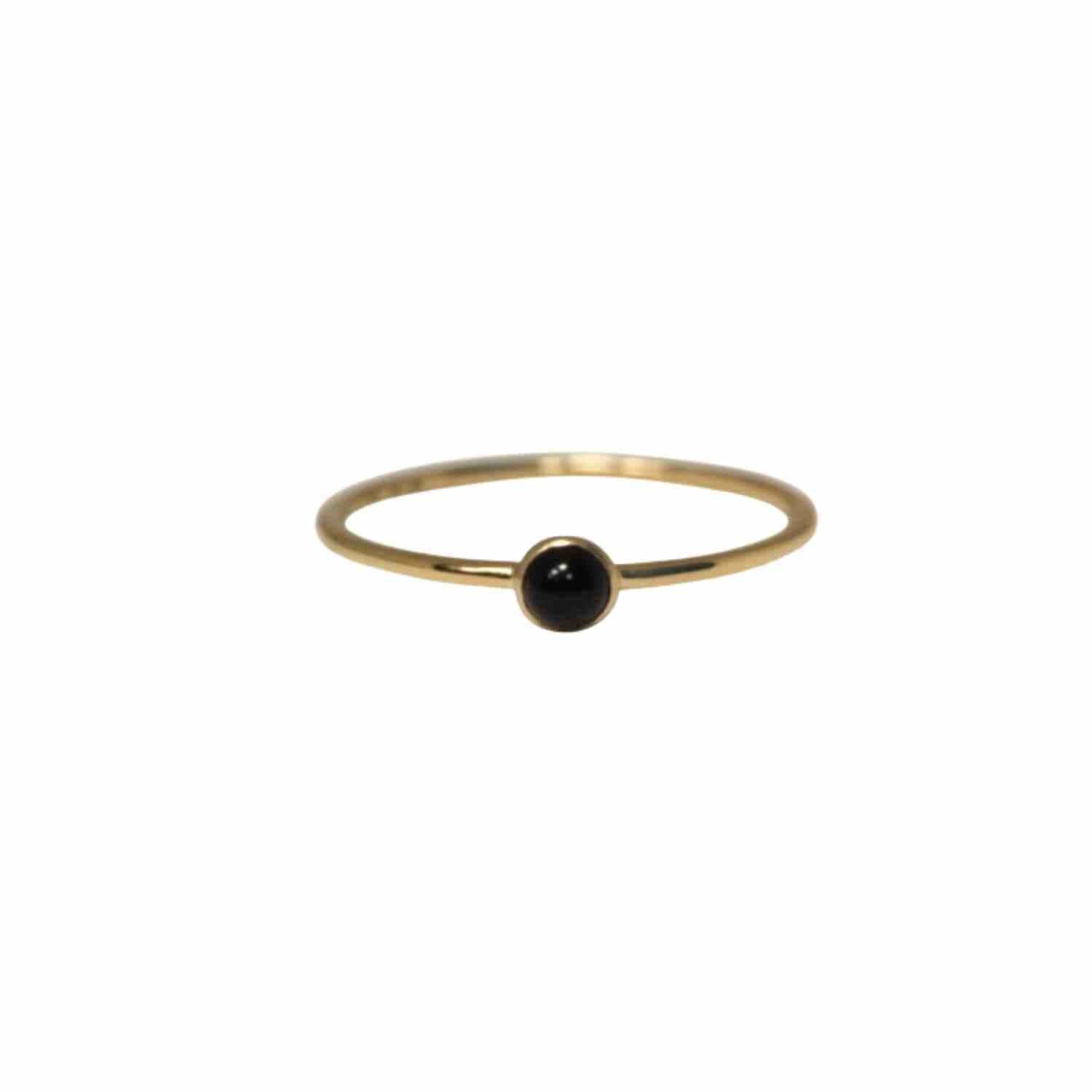 EVELYNE-M PETIT POINT | Onyx Petit - Ring - 18 Karat Gold