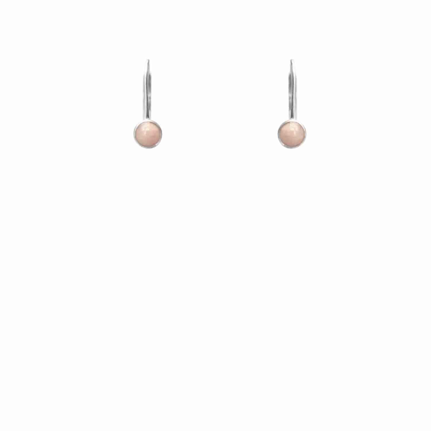 EVELYNE-M PETIT POINT | Pink Opal - Brisur Earring - Silver