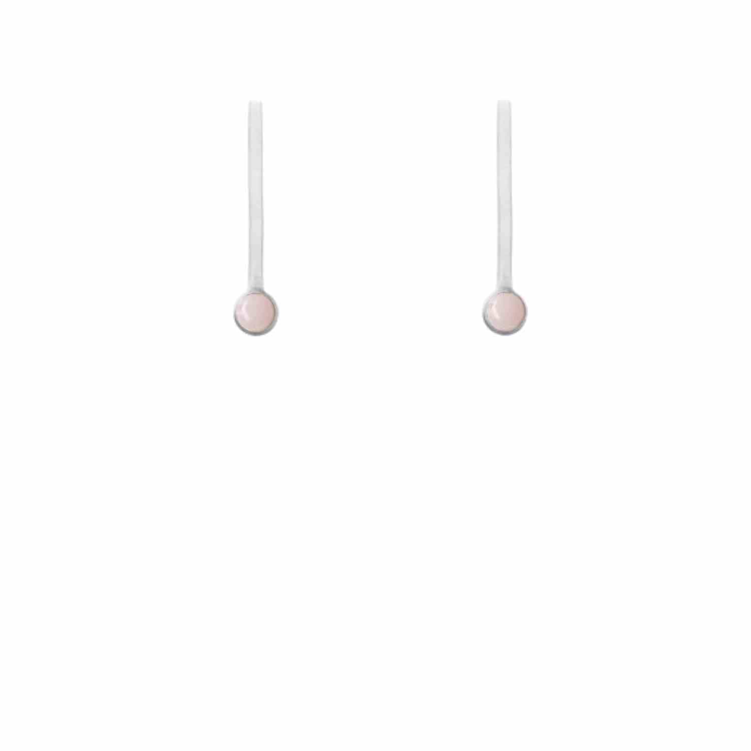 EVELYNE-M PETIT POINT | Pink Opal Sputnik I - Stud Earring - Silver