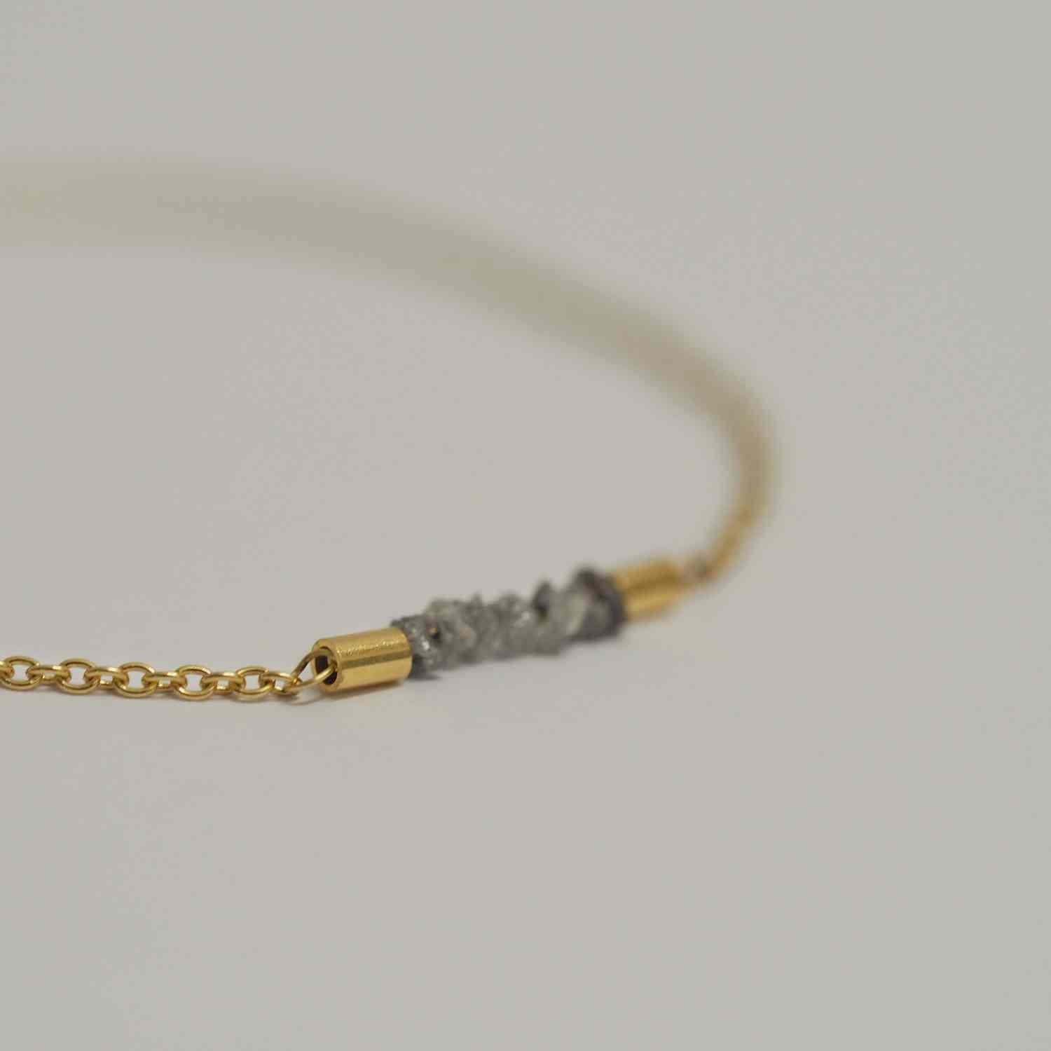 EVELYNE-M ROCKS | Grey Rough Diamond - Bracelet - Gold