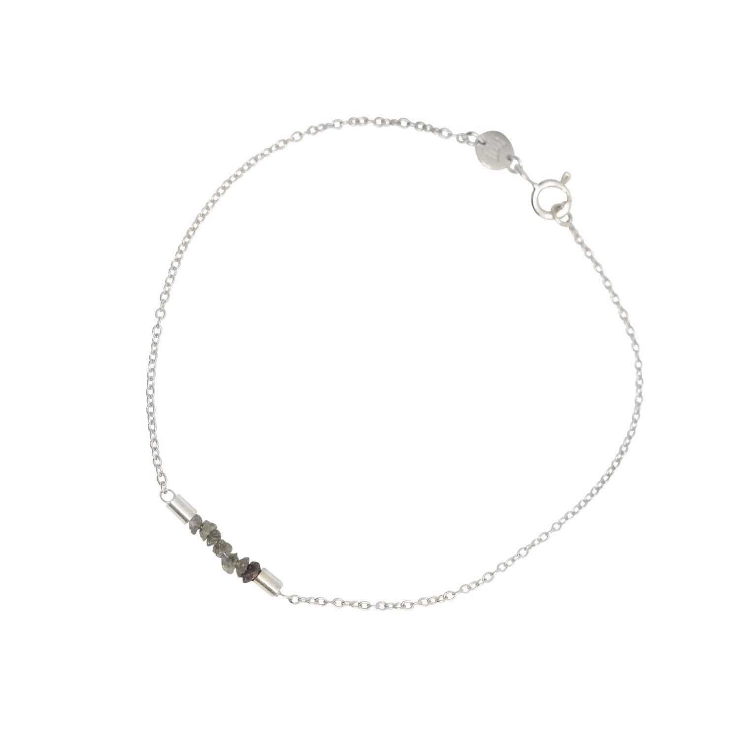 EVELYNE-M ROCKS | Grey Rough Diamond - Bracelet - Silver