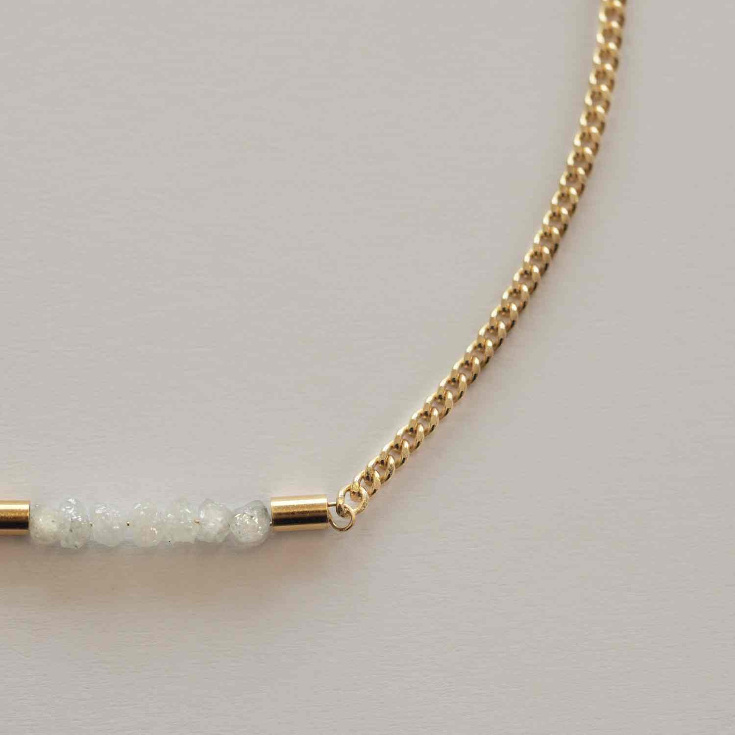 EVELYNE-M ROCKS | White Rough Diamond - Bracelet - Gold