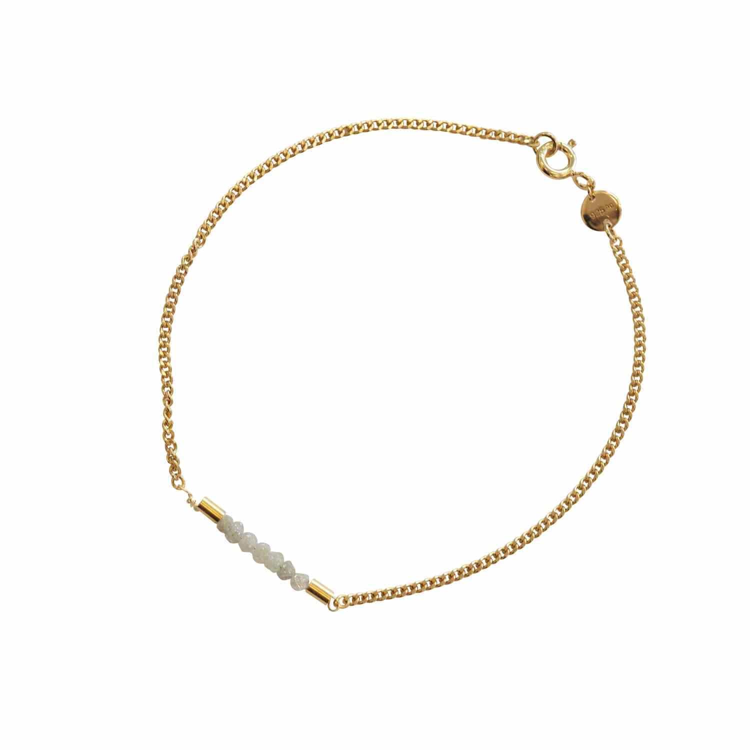 EVELYNE-M ROCKS | White Rough Diamond - Bracelet - Gold