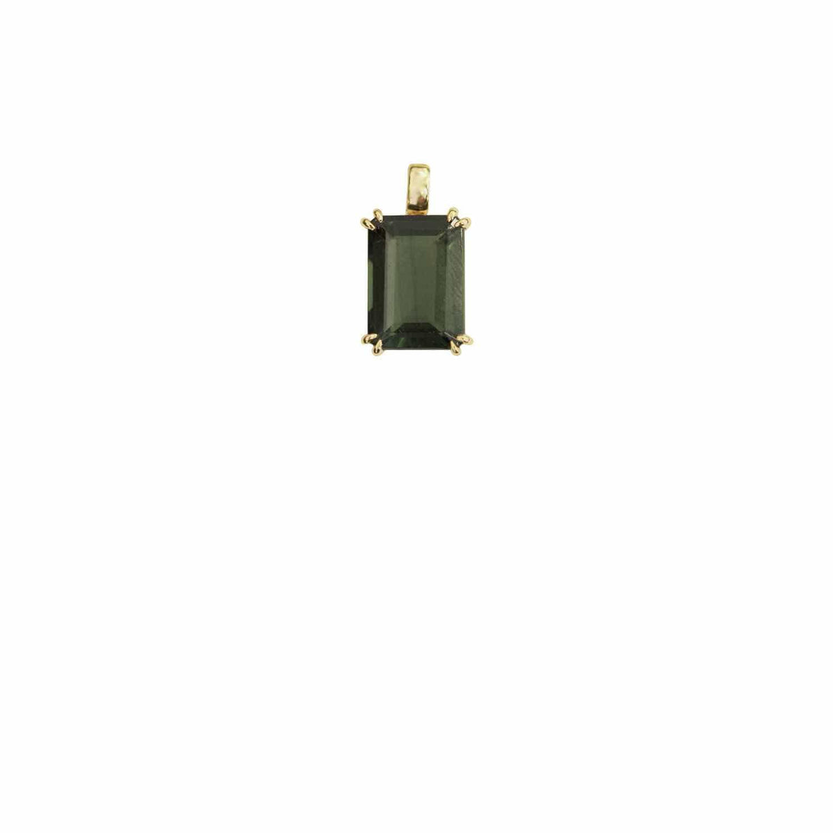EVELYNE-M Pendant SMILODON | Apatite Green Talisman - Pendant - 18 Karat Gold (ONE OF A KIND)