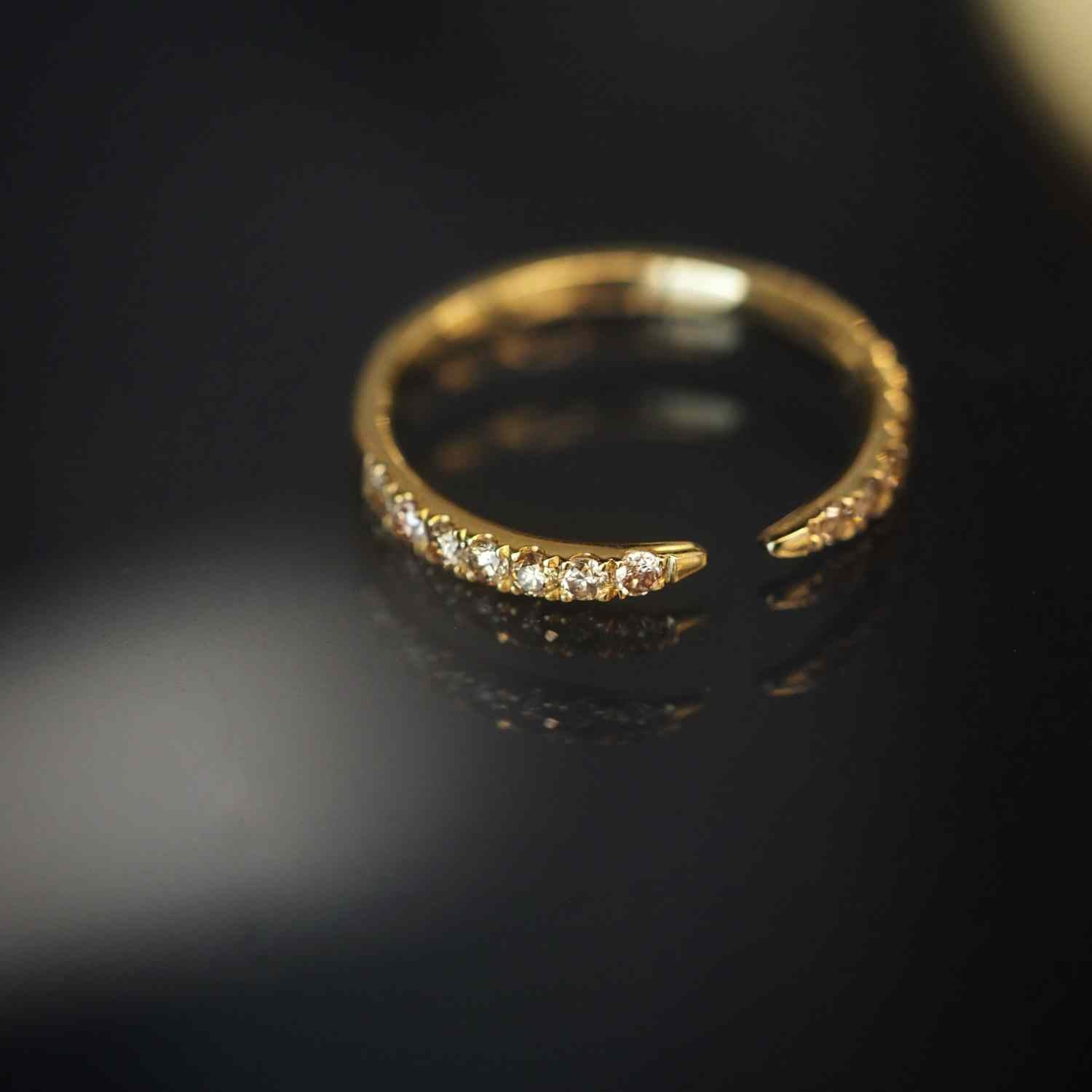 EVELYNE-M SMILODON | Claw Diamond Champagner - Ring - 18 Karat Gold