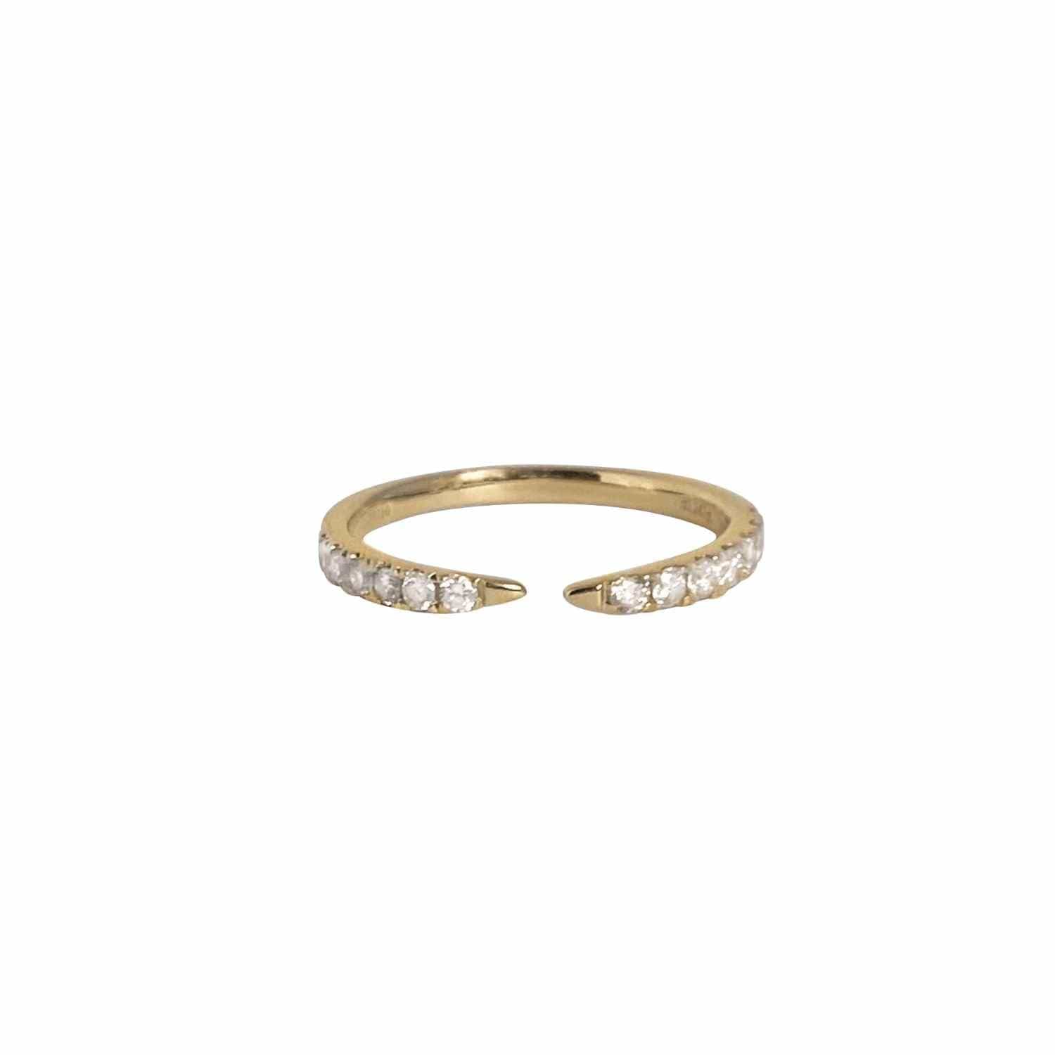 EVELYNE-M SMILODON | Claw Diamond White - Ring - 18 Karat Gold