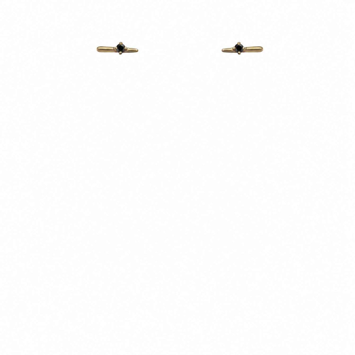 EVELYNE-M SMILODON | Sting Diamond Black - Stud Earring - 18 Karat Gold