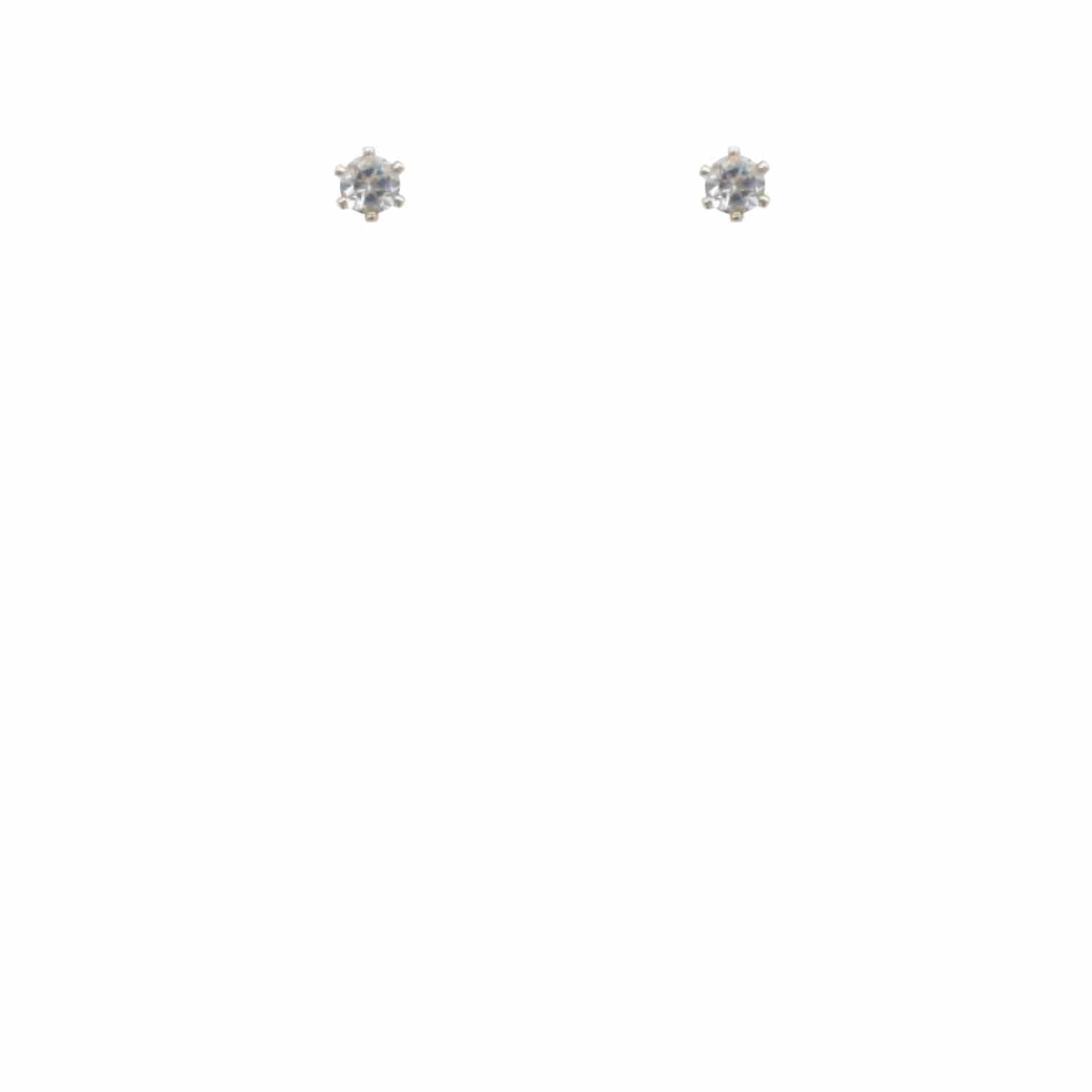 EVELYNE-M SOLITAIRE | Aquamarin (S) - Stud Earring - Silver