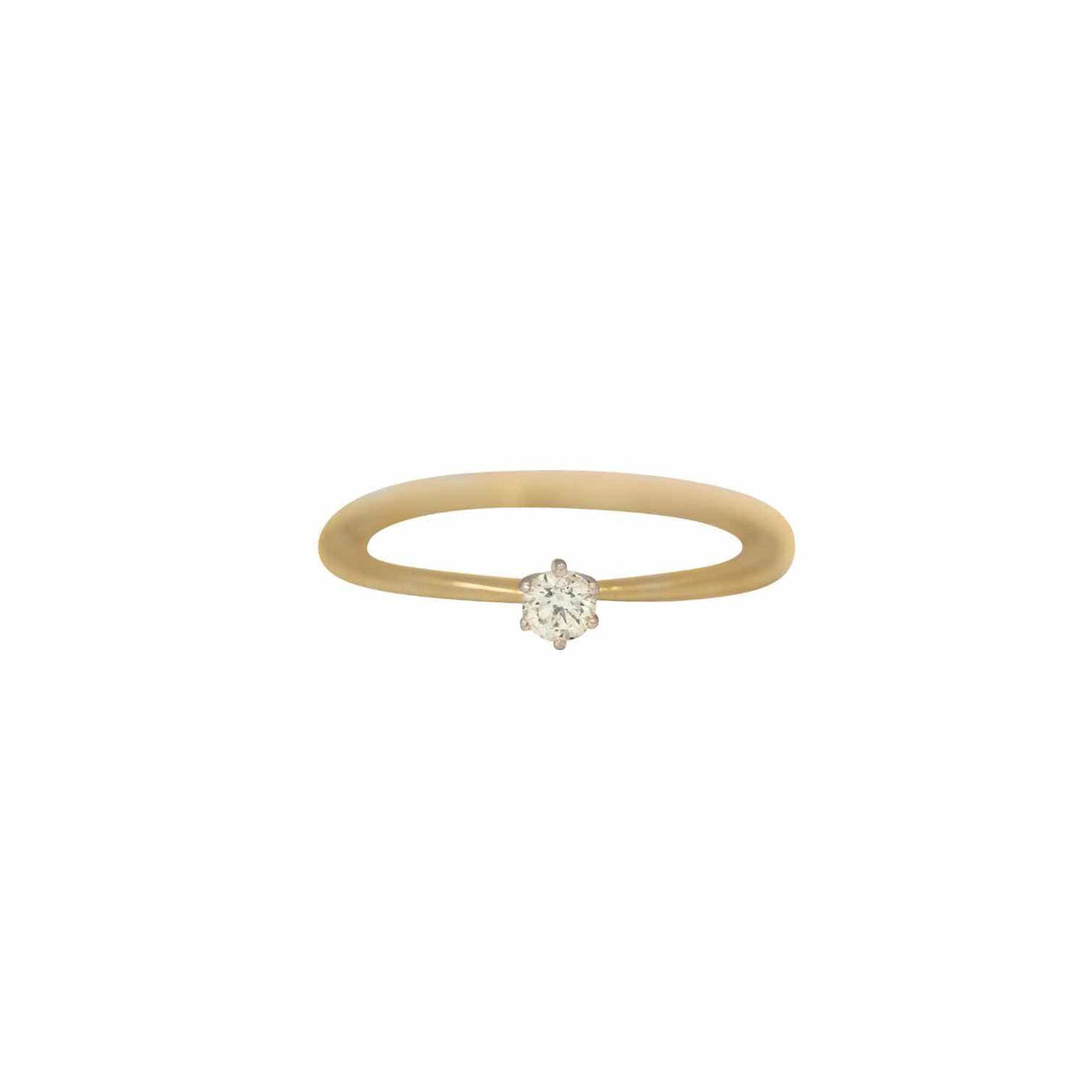 EVELYNE-M SOLITAIRE | Diamond White (3) - Ring - 18 Karat Gold Tow Tone