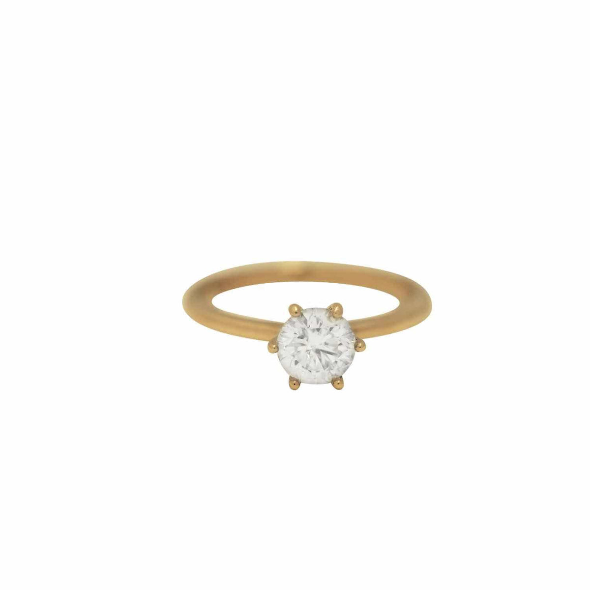EVELYNE-M SOLITAIRE | Diamond White (6) - Ring - 18 Karat Gold