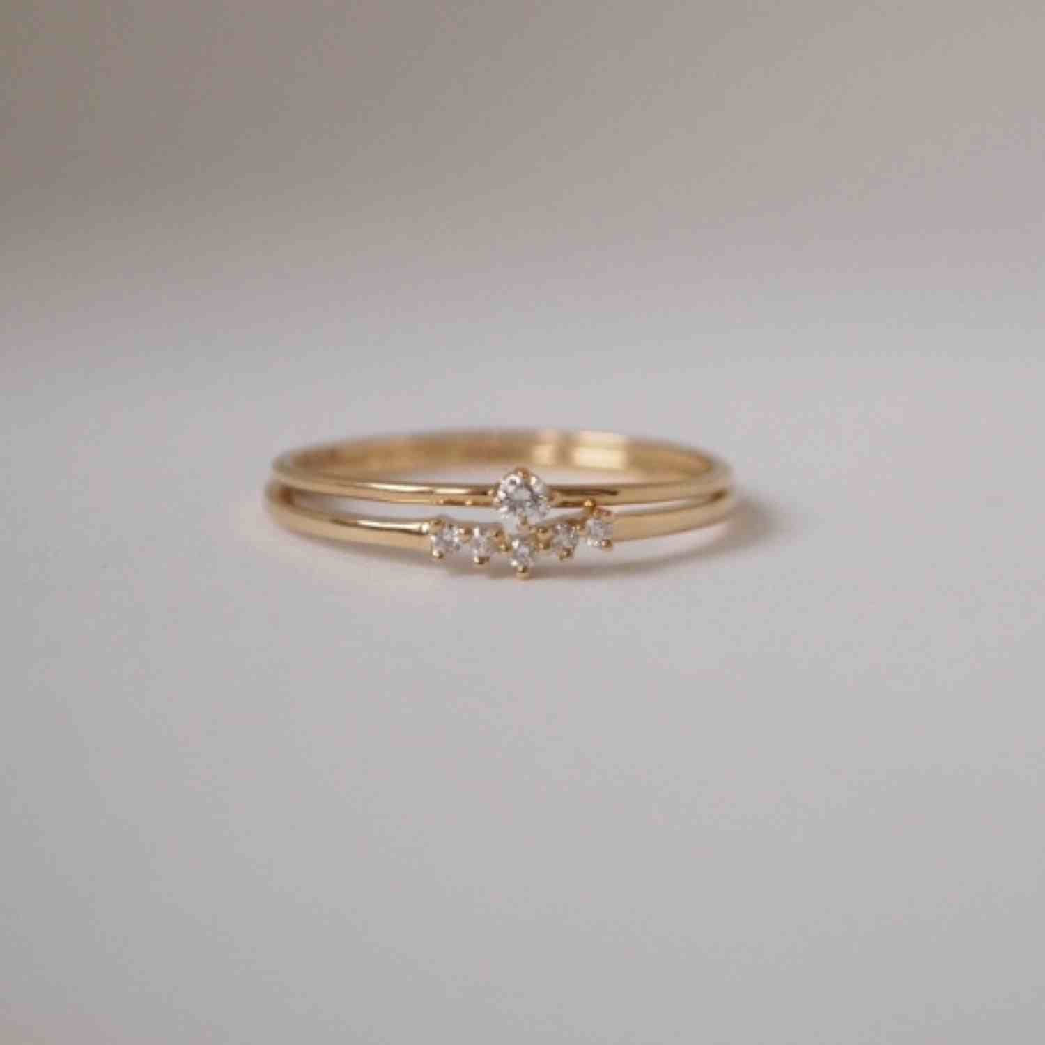 EVELYNE-M SOLITAIRE | Diamond White (XS) - Ring - 18 Karat Gold