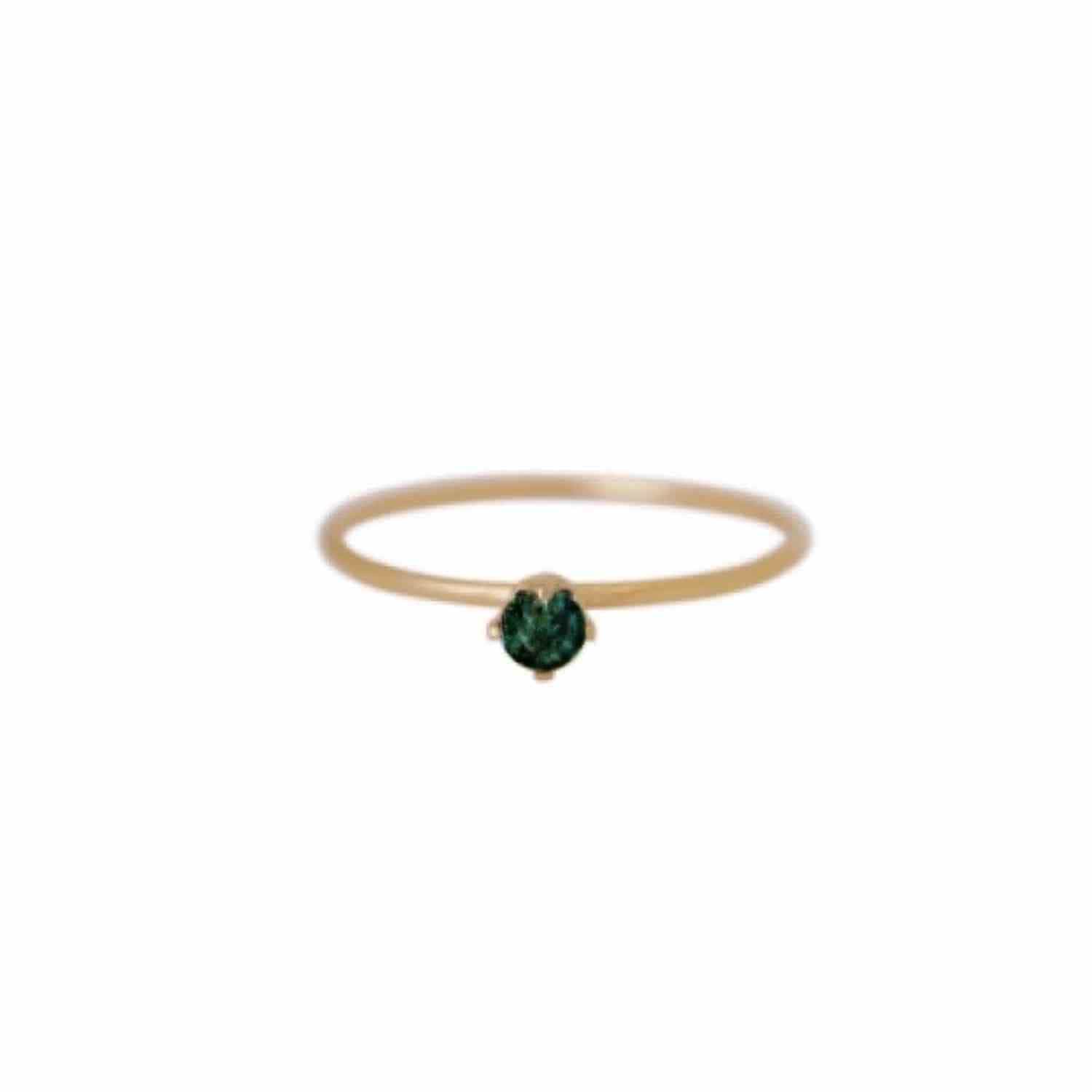 EVELYNE-M SOLITAIRE | Emerald (S) - Ring - Gold